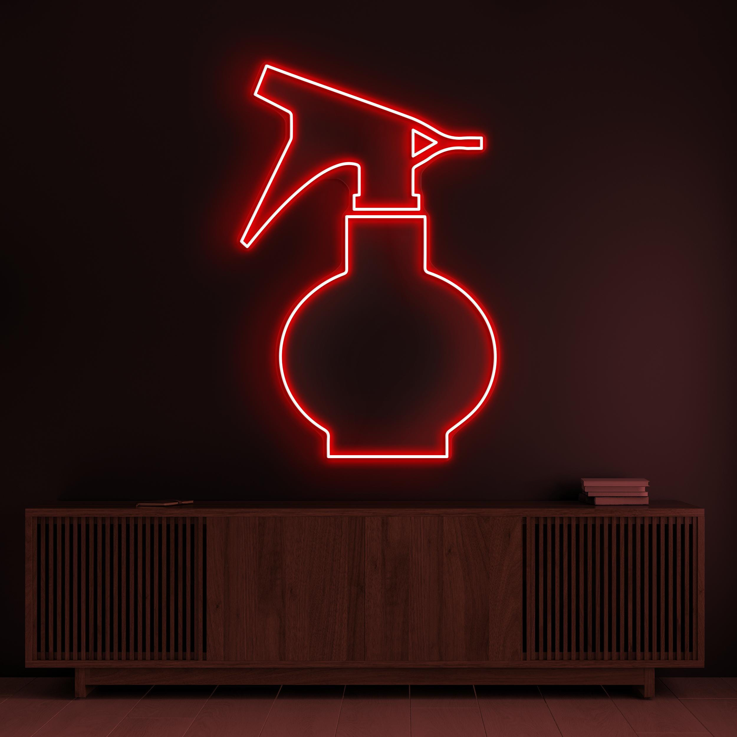 Spray Bottle Neon Sign, Spray Bottle LED Light, Spray Shower Bottle Wall Decor, Barber Shop Wall Art, Salon Spray Neon Art, Salon Neon Light