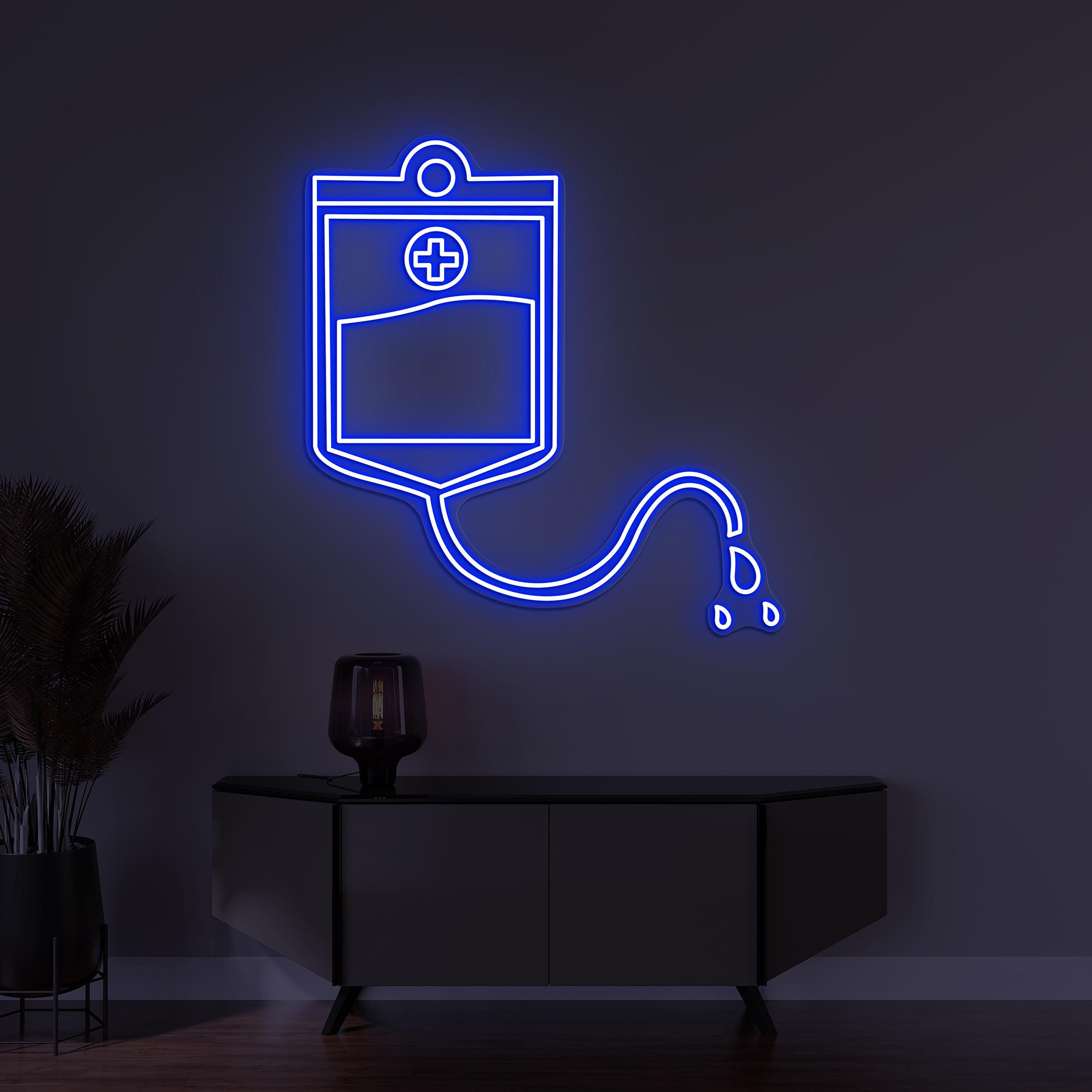 IV Drip Bag Neon Sign, IV Bag LED Light, Hospital Wall Decor, Dr Clinic Neon Sign, Medical Wall Art, Personalized Neon Sign, Drip Neon Decor