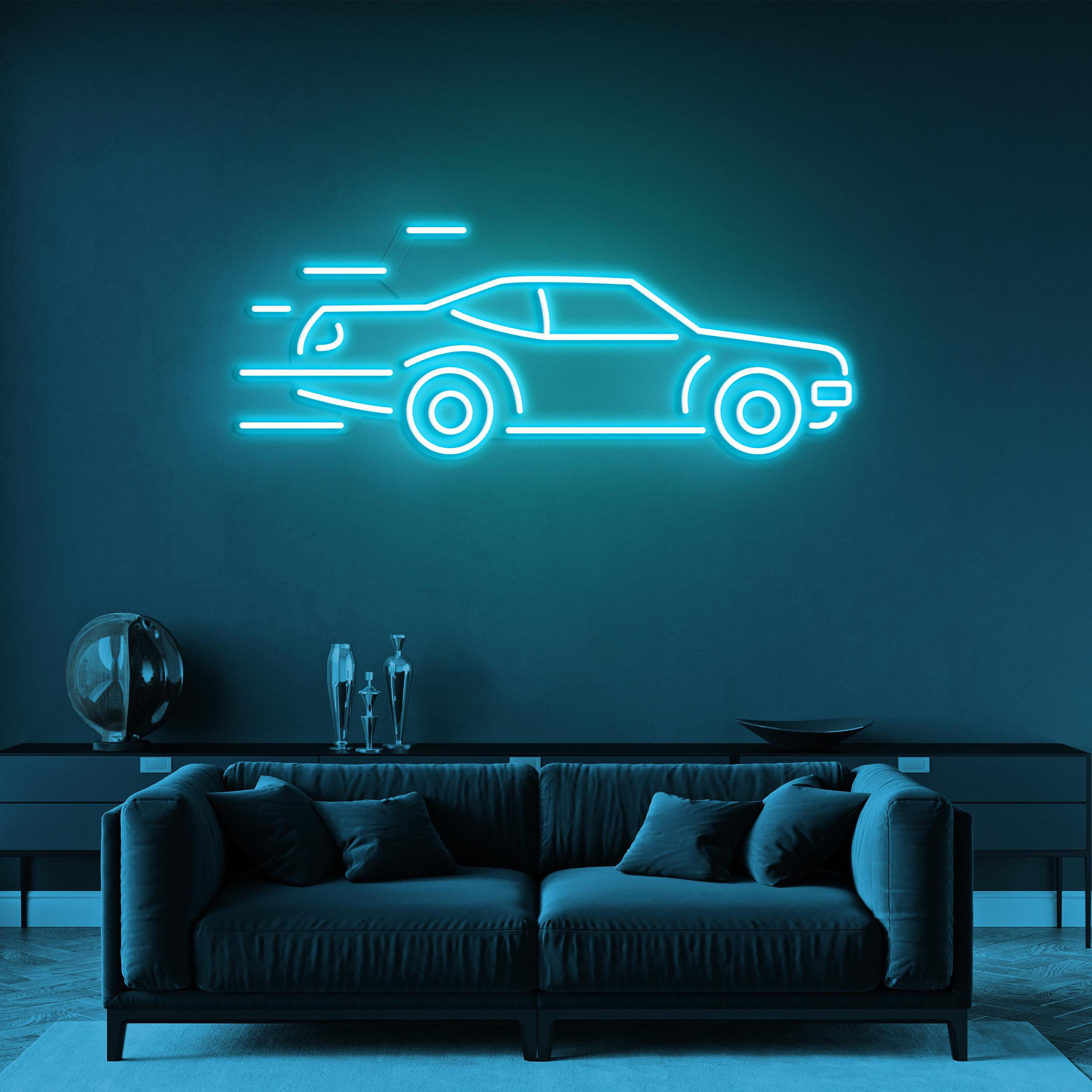 Sports Car Neon Sign, Sports Car LED Light, Racing Car LED Neon Art, Auto Shop Neon Sign, Car LED Sign, Game Room & Garage Decor, Home Decor