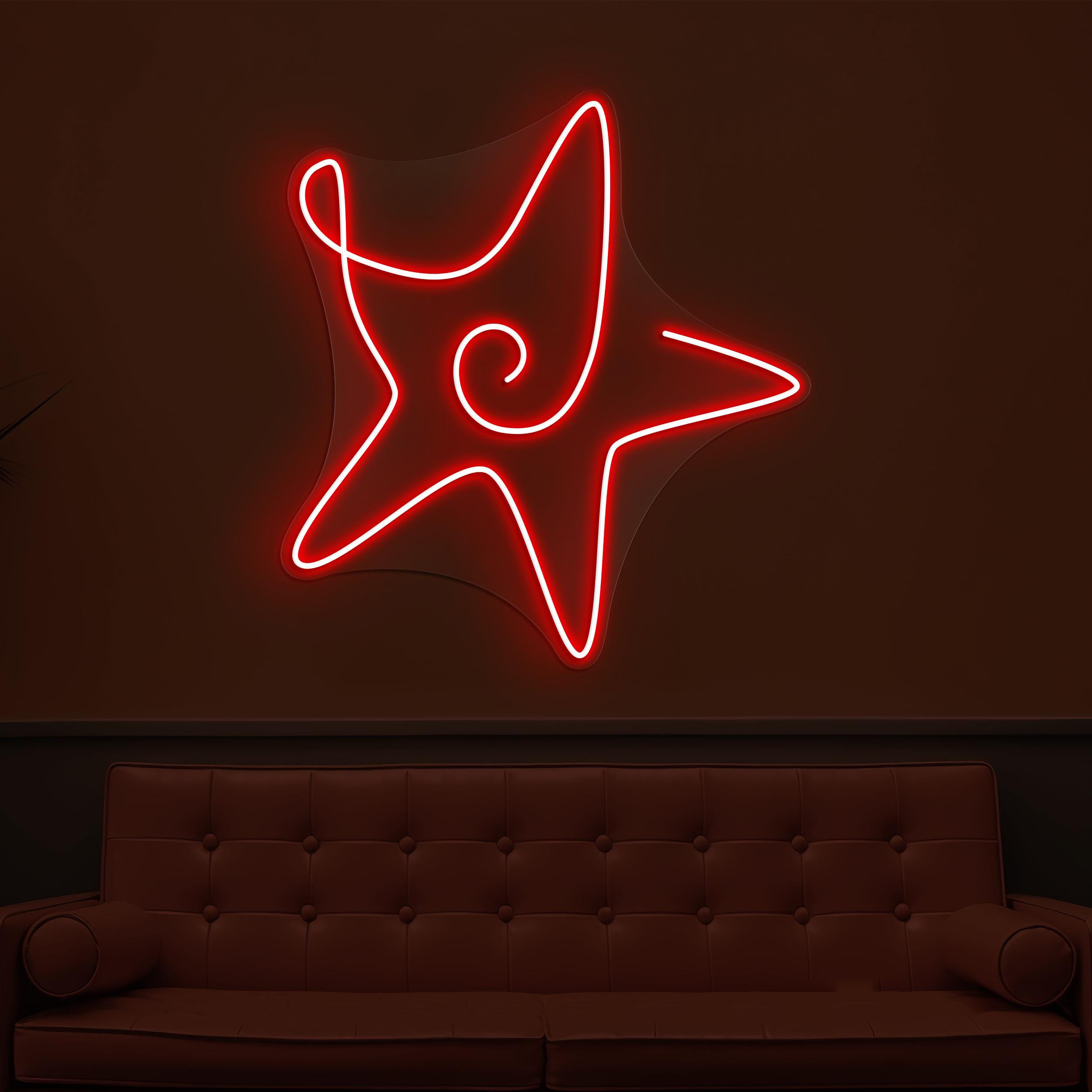 Star Neon Sign, Star LED Light, Kids Room Wall Decor, Led Night Wall Art, Home Neon Light, Bedroom Led Sign, Restaurants Led Neon Light