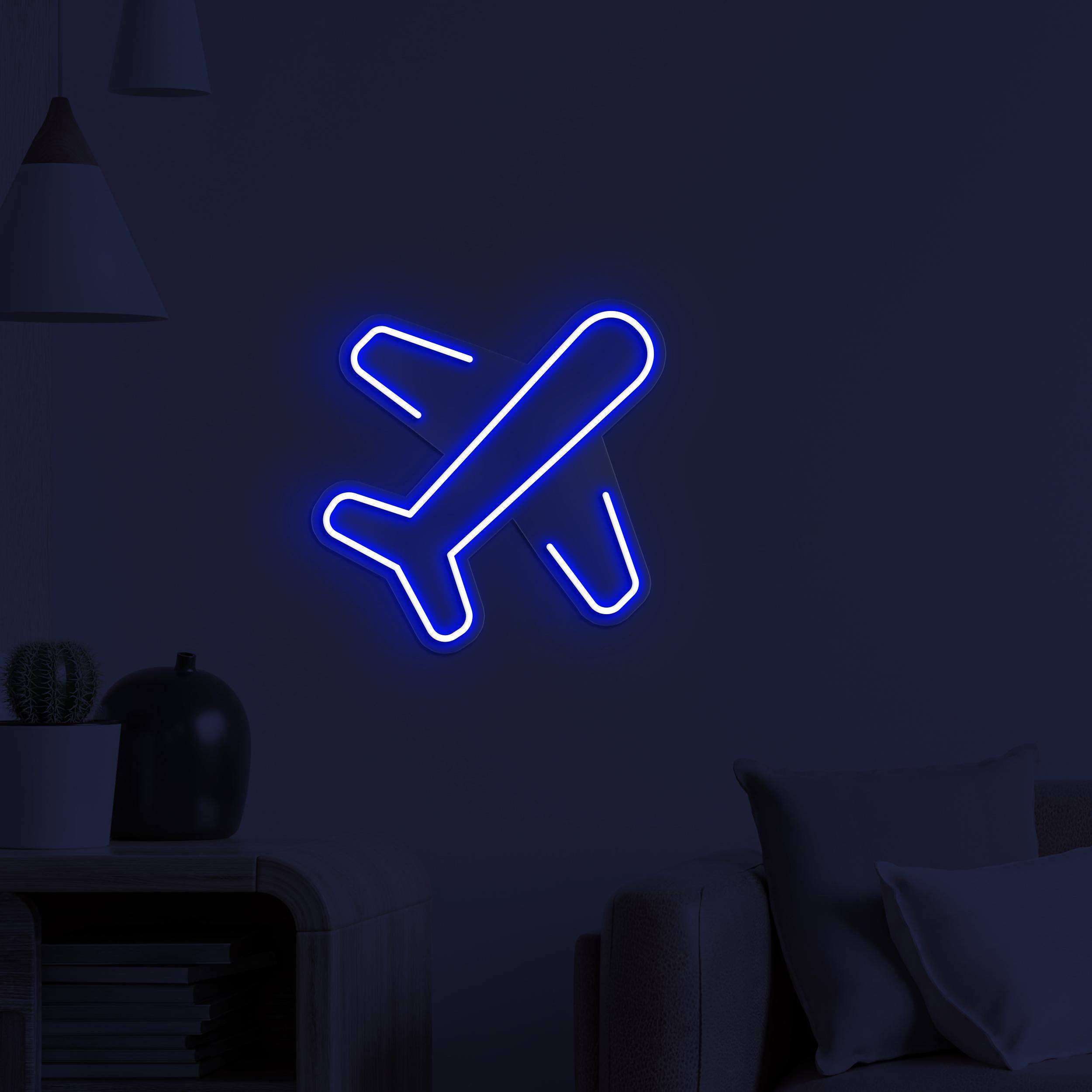 Airplane Neon Sign, Airplane LED Light, Travel Agency Wall Art, Kids Room Wall Decor, Office Neon Light, Travel Neon Sign, Gift For Pilot