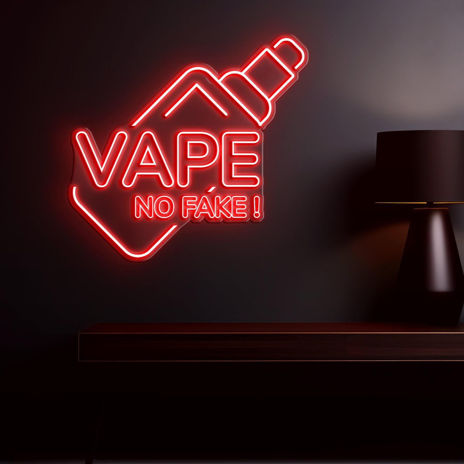 Vape No Fake Neon Light, Vape Shop Decor Sign, Home Bar Club Wall Art, Vape Neon Art, Smoke Neon Light for Vaping Shops Vapor Lounges, Gift