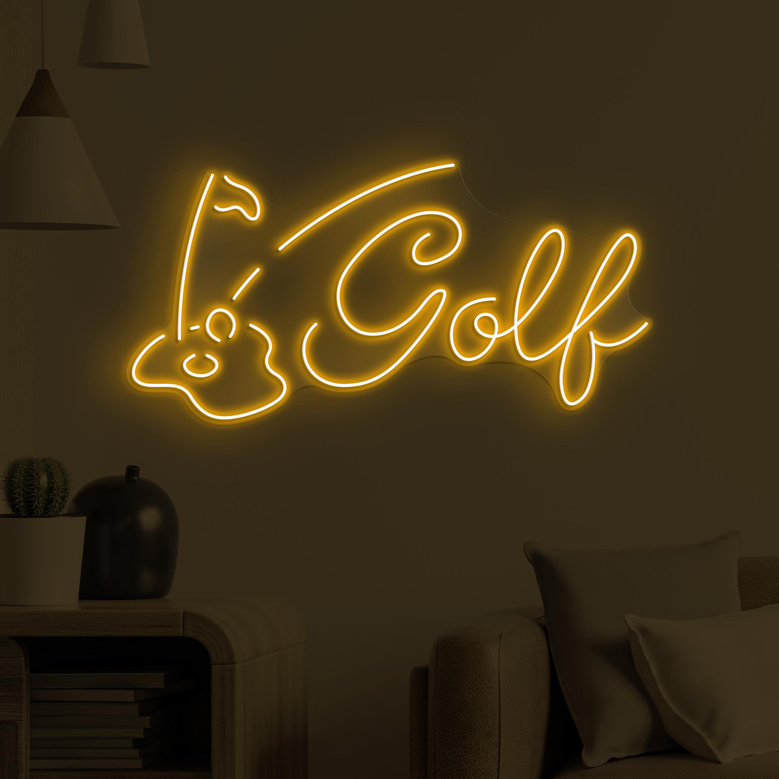 Golf Neon Sign, Golf LED Light, Golf Course Wall Decor, Hole in One Wall Art, Game Room Neon Light, Golf Club Led Sign, Sports Shop Neon Art