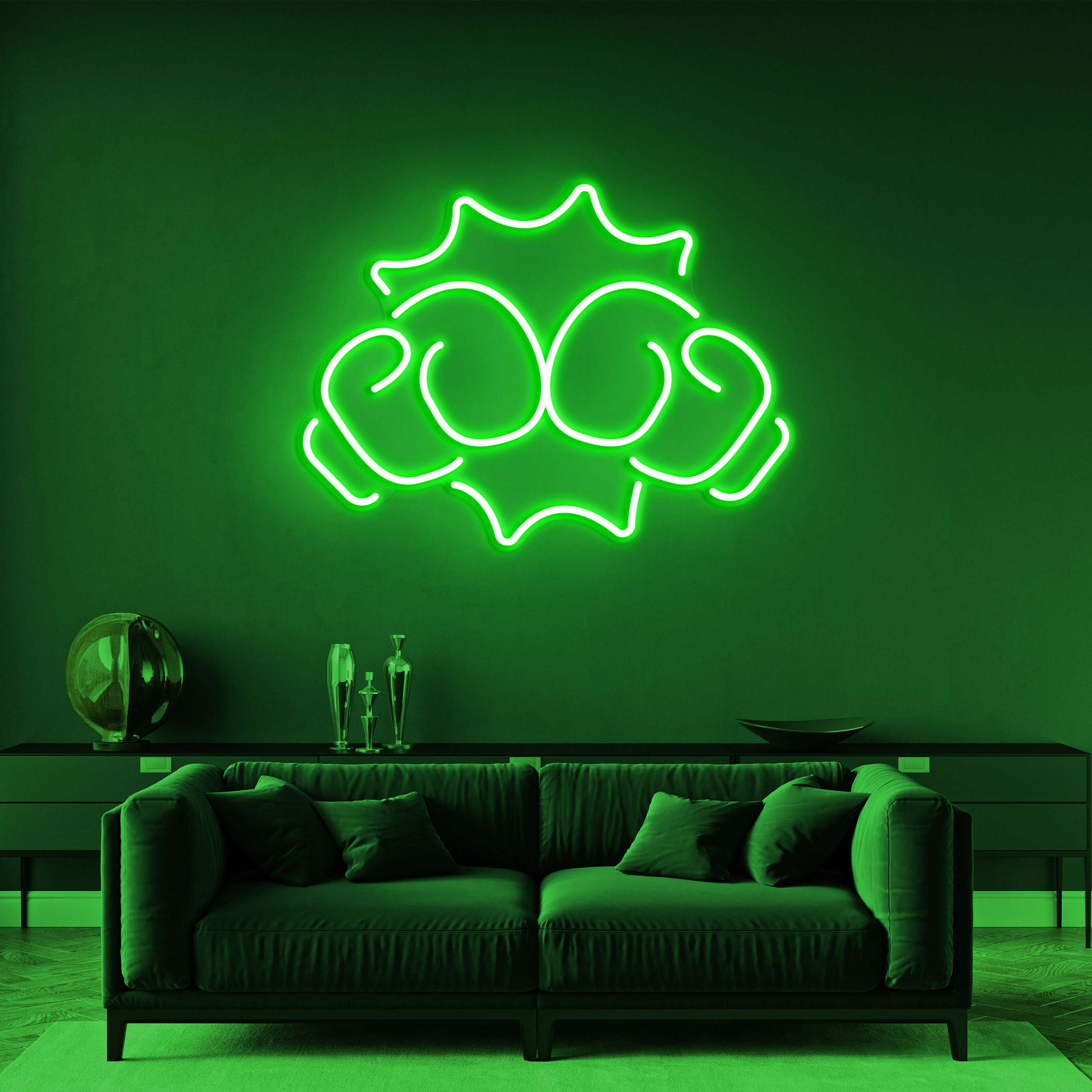 Boxing Gloves Neon Lights, Boxing Gym Decor, LED Neon Art Sign, Custom Neon Light, Room & Bedroom Decor, Man Cave, Gym Wall Decoration, Gift
