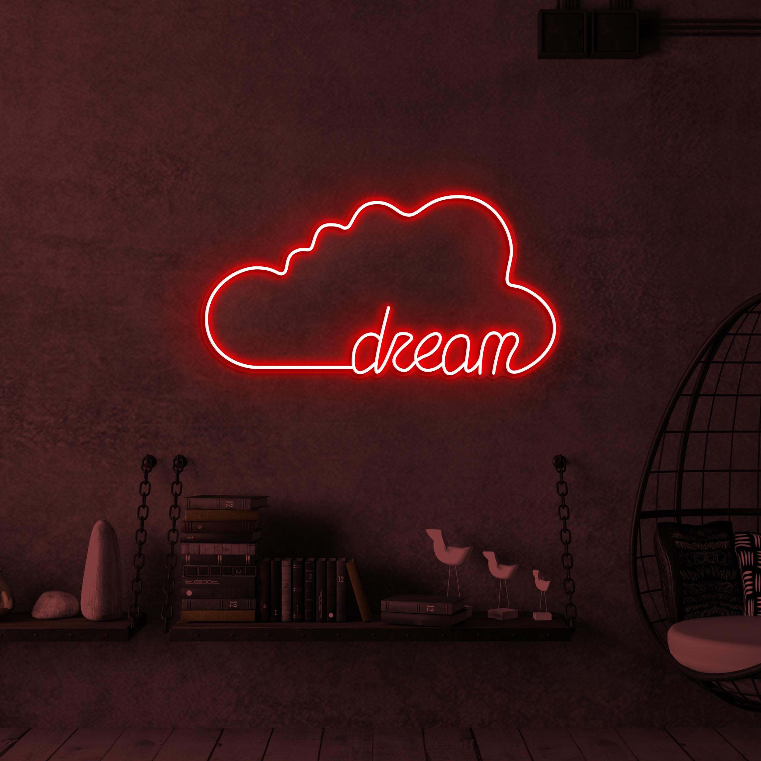 Dream Neon Sign, Dream LED Light, Cloud Wall Decor, Home Wall Art, Kids Room Decor, Custom Neon Sign, Bedroom Neon Art, Dreamy Cloud Sign