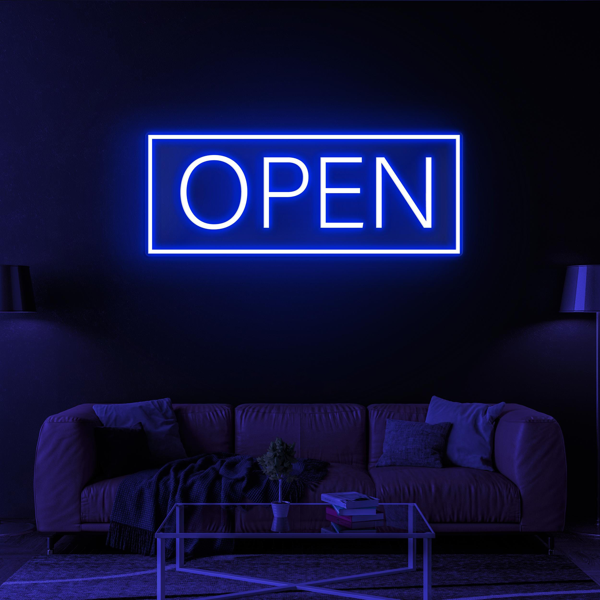 Open Neon Sign, Open Neon LED Light, Open LED Neon Art, Custom Open Sign, Hanging Open Sign, Opening Sign, Decor for Cafe, Bar, Shops, Gift