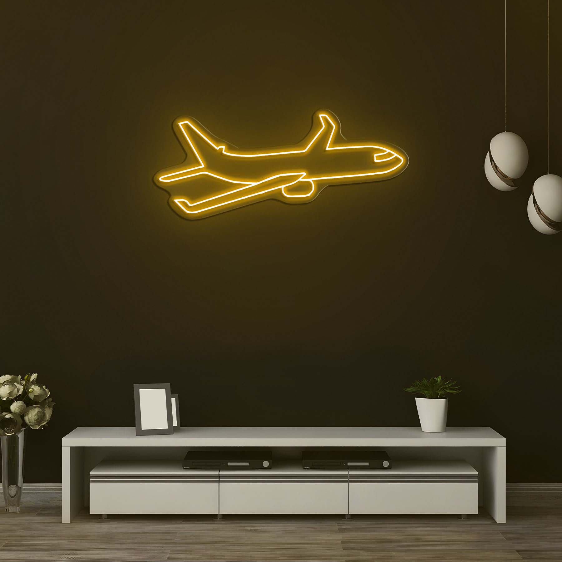 Airplane Neon Sign, Aviation Decor for Bedroom, Hotel, Cafe, Wedding, Birthday Party Gifts, Neon Art for Home or Office, Pilot Gift Idea