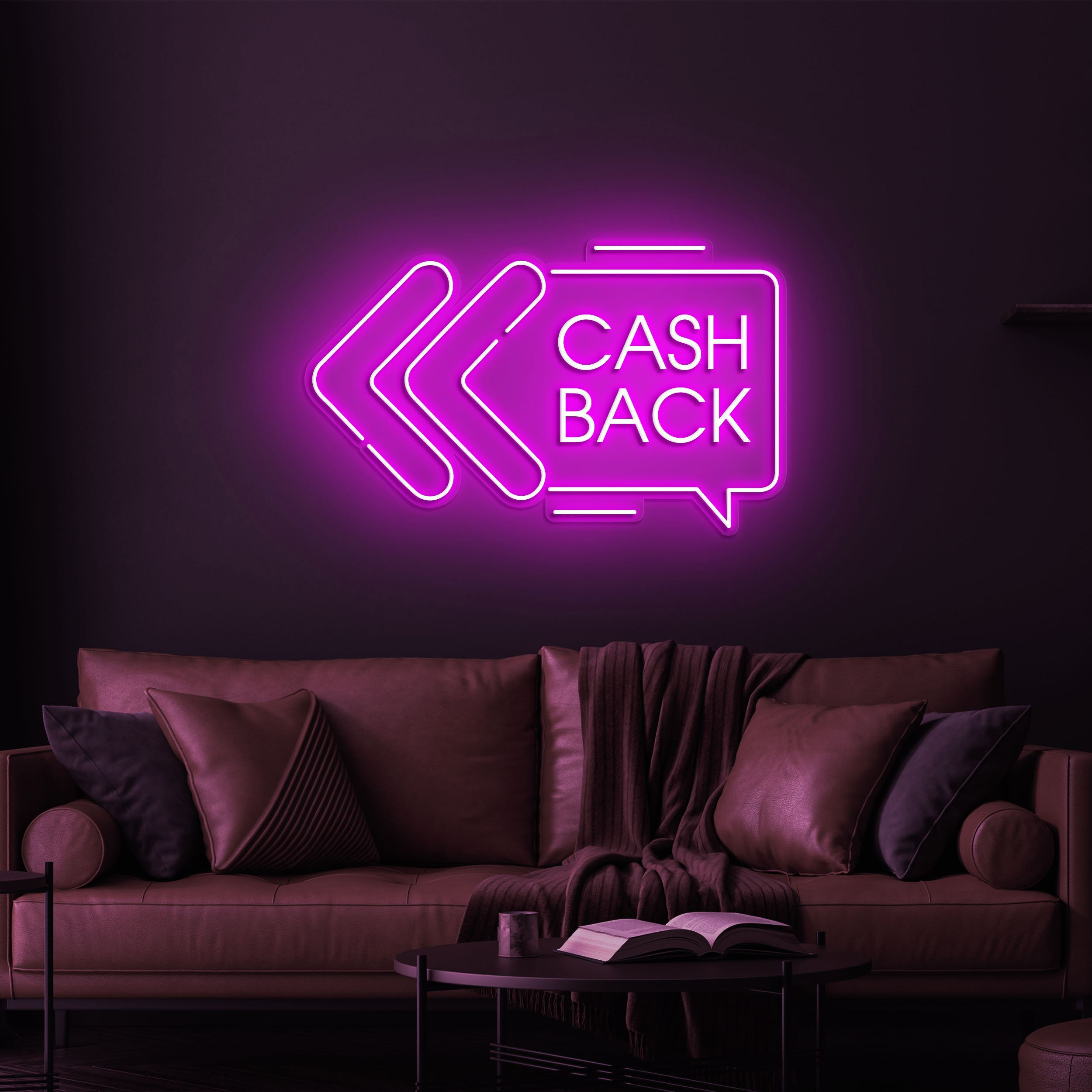 Cash Back Neon Sign, Shop Decor, Signage for Stores, Shops, and Promotions, LED Wall Decor for Cash Back Offers and Sales
