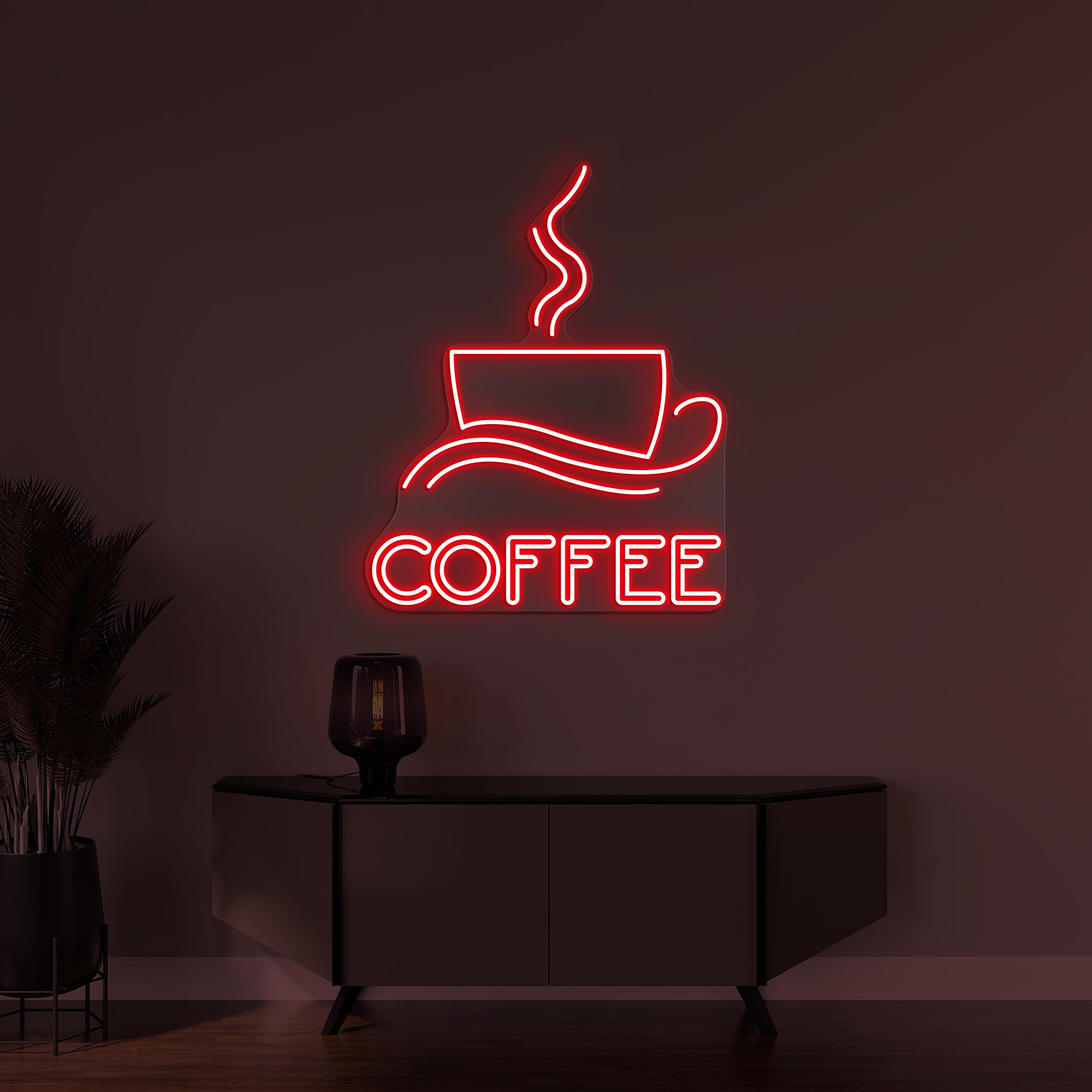 Coffee Neon Sign, Coffee LED Light, Coffee Cup Wall Decor, Kitchen Wall Decor, Coffee Shop Wall Light, Coffee bar Neon Sign, Café Decor