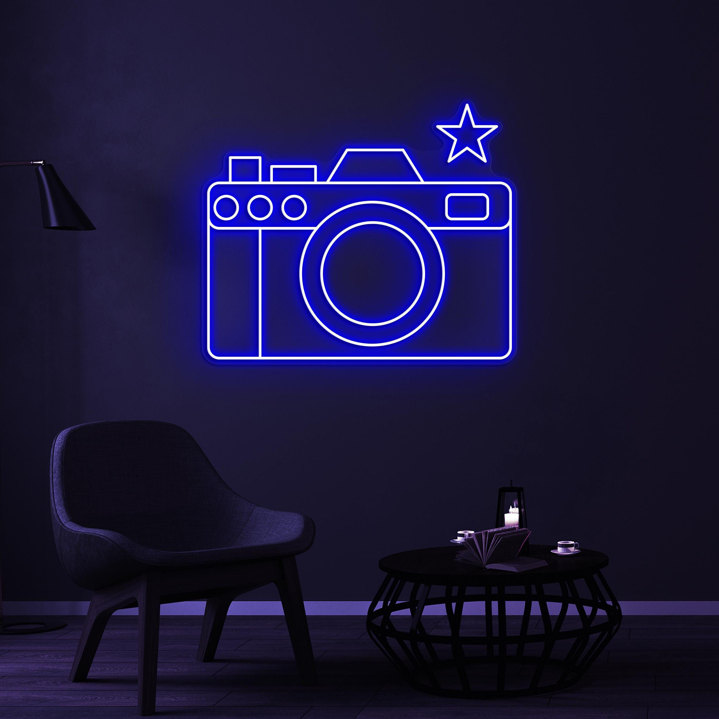Camera Neon Sign, Camera LED Light, Photography Wall Decor, Photography Camera Neon Light, Personalized Gifts Art, Studio Room Wall Decor