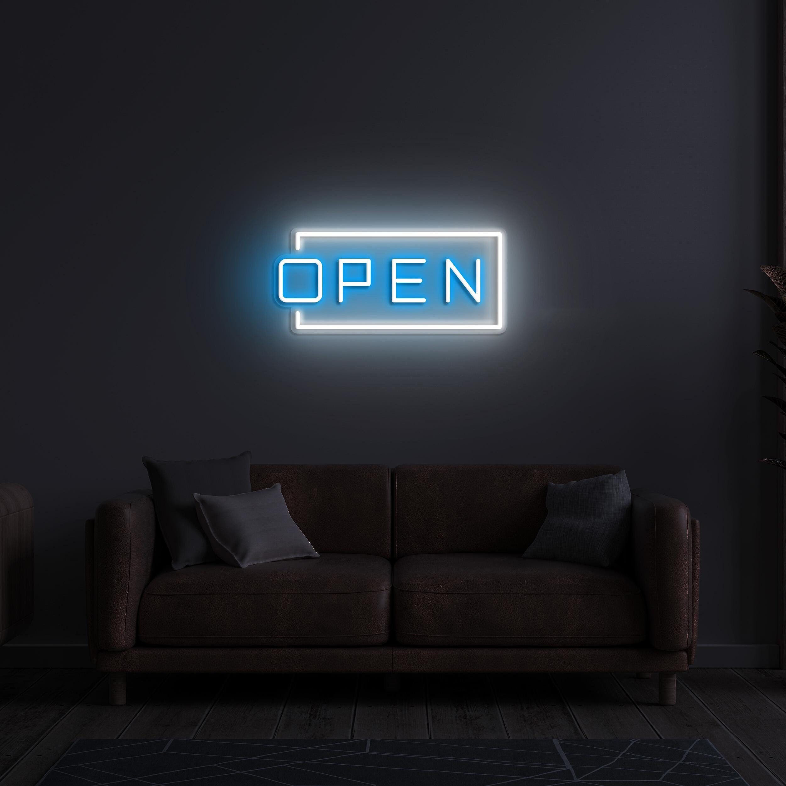 Open Neon Sign, Open LED Light, Opening Sign, Welcoming Sign, Hanging Open Sign, Decor for Stores, Cafe, Bar, Shops, Business Logo Art, Gift