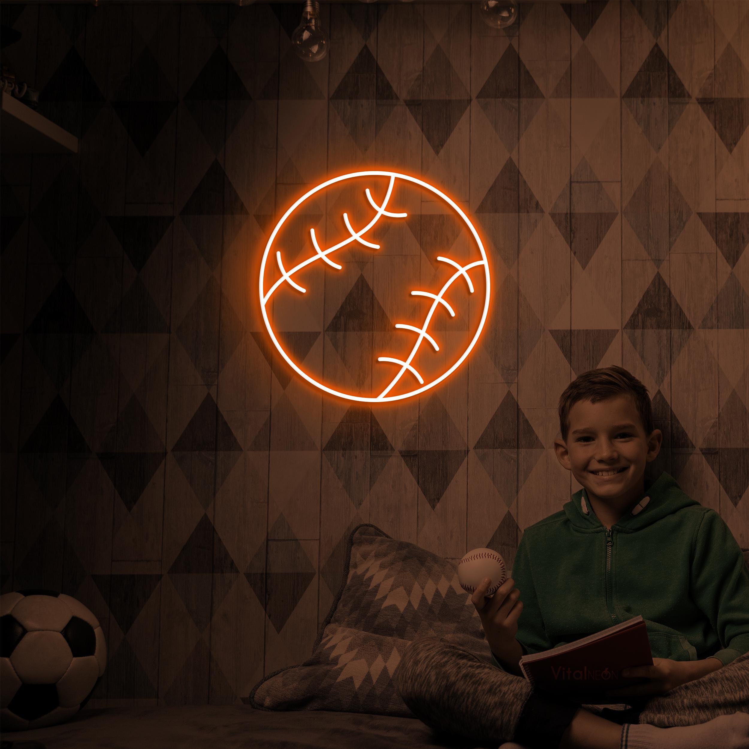 Baseball Neon Sign, Baseball LED Light, Sports Shop Wall Art, Kids Room Wall Decor, Baseball Club Neon Light, Game Room Led Sign, Home Decor