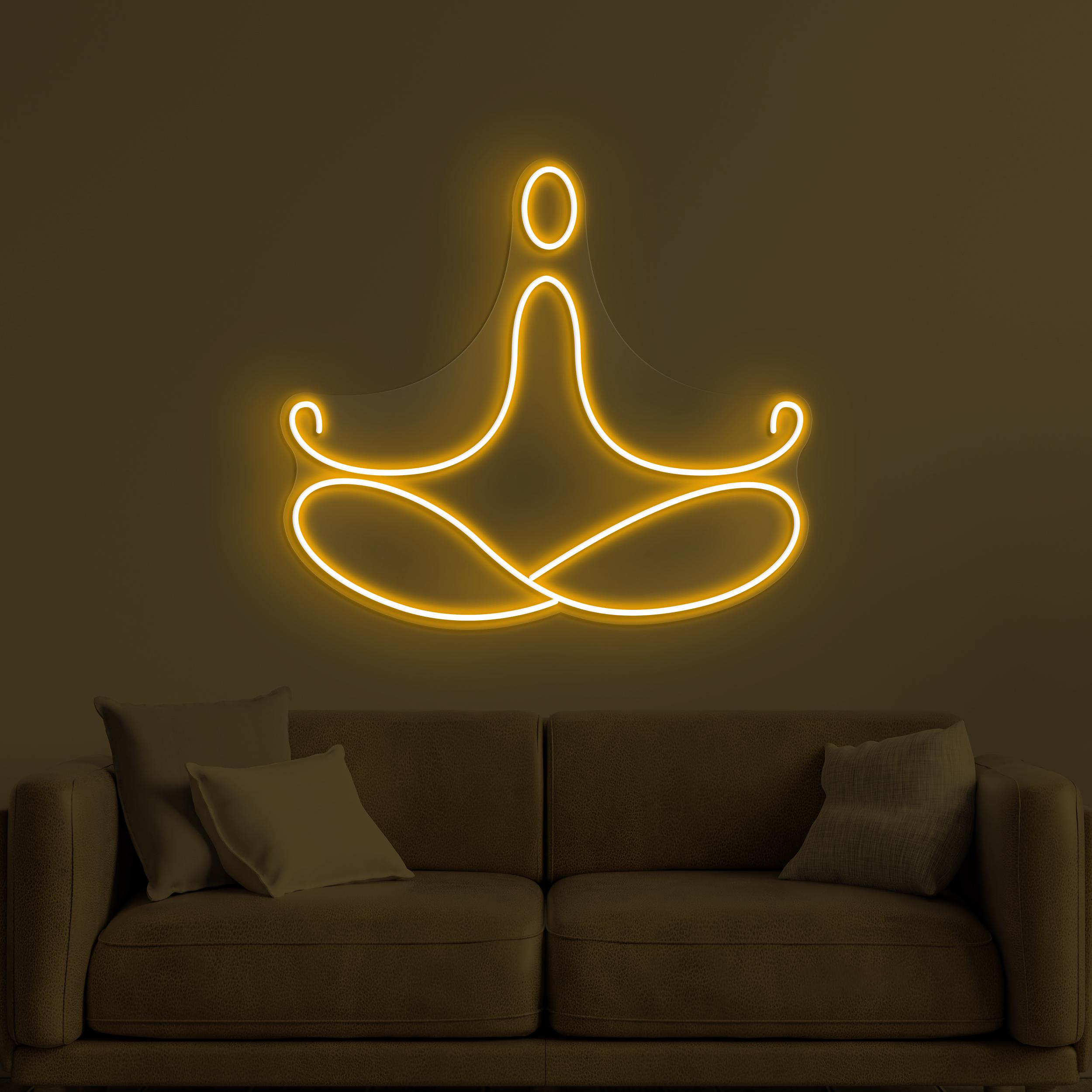 Yoga Pose Neon Sign, Yoga Pose LED Light, Yoga Club Wall Decor, Fitness Room Wall Art, Gift For Yoga Lover, Meditation Symbol Led Sign