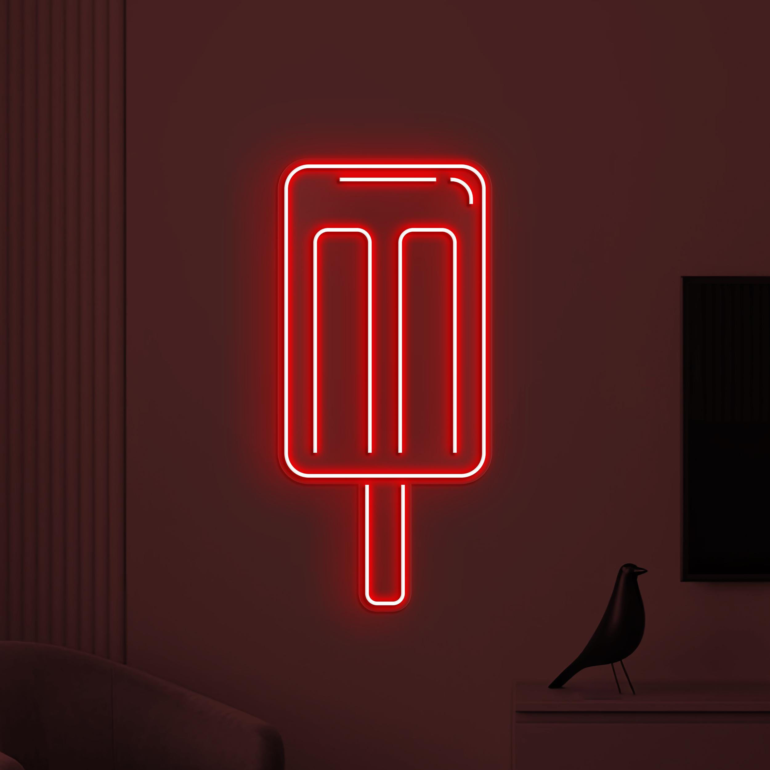 Popsicle Neon Sign, Popsicle LED Light, Ice Pop Wall Decor, Ice Cream Wall Art, Popsicle Shop Neon Light, Kids Room Decor, Popsicle Lover