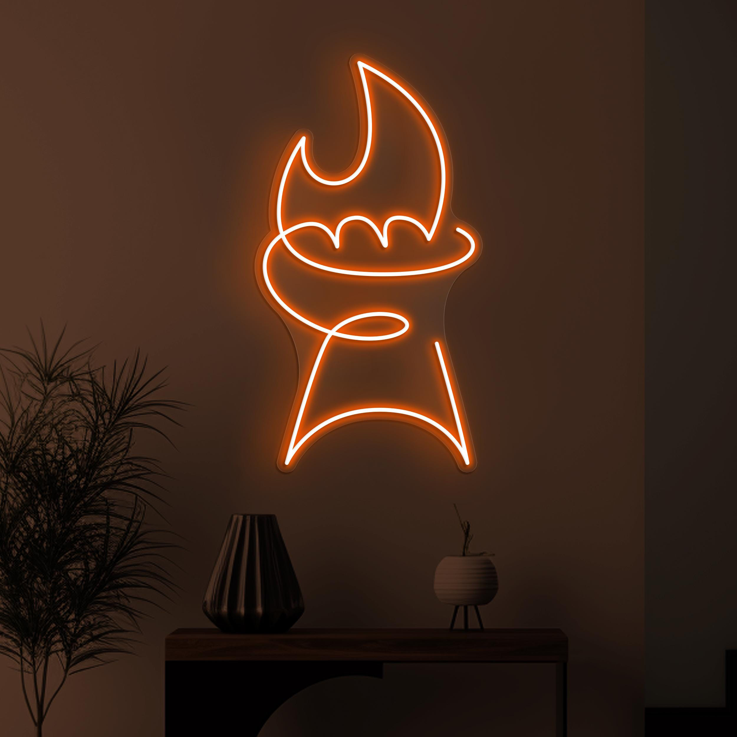 BBQ Neon Sign, BBQ Led Light, Fire Meat Sign, Grill Wall Decor, Barbeque Restaurant Wall Art, BBQ Lover Gift, Party Decor, Flaming Neon Sign