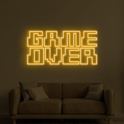Game Over Neon Sign, Game Over LED Light, Game Room Wall Decor, Custom Neon Sign, Game Zone Wall Art, Gift for Game Lover, Kids Room Decor