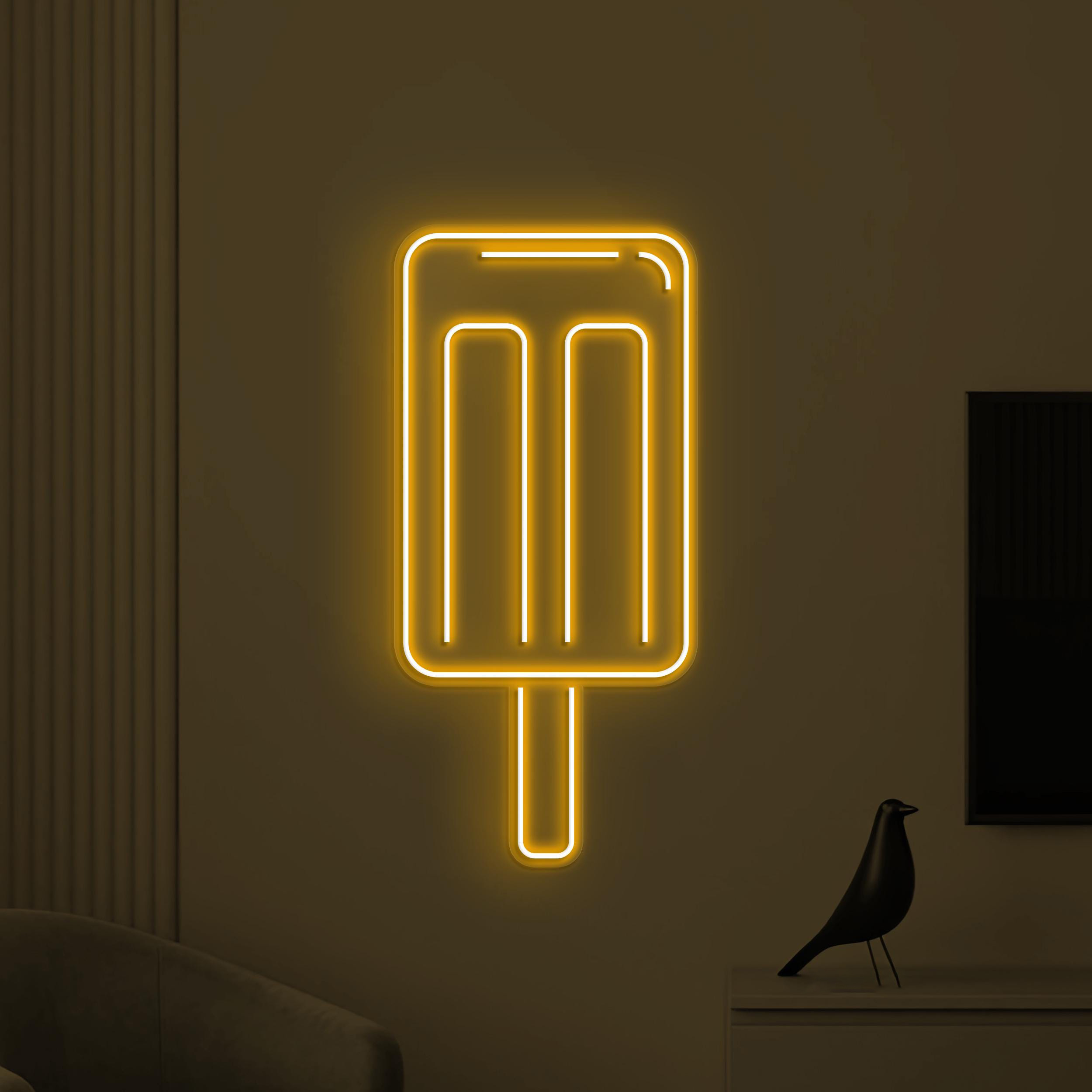 Popsicle Neon Sign, Popsicle LED Light, Ice Pop Wall Decor, Ice Cream Wall Art, Popsicle Shop Neon Light, Kids Room Decor, Popsicle Lover