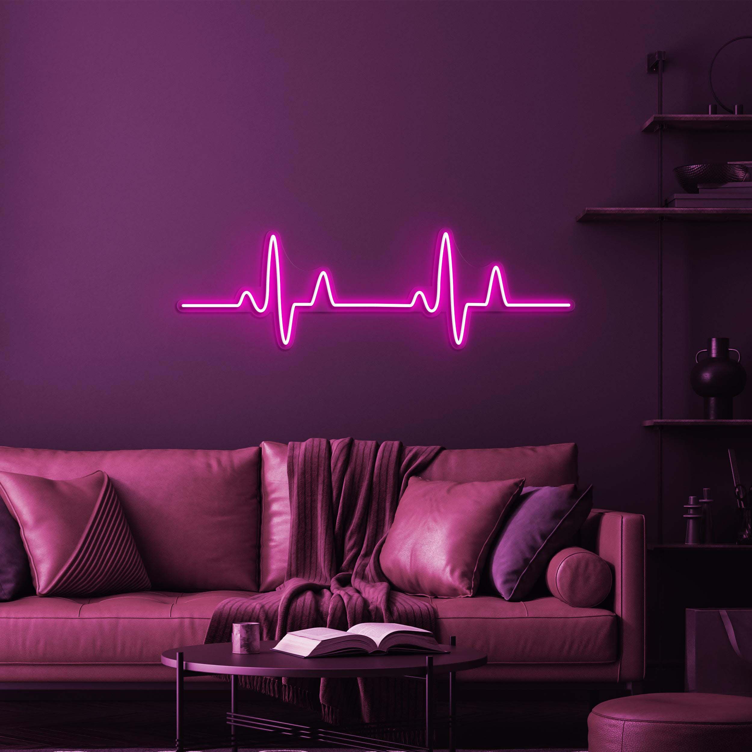 Heartbeat Neon Sign, Heartbeat LED Light, Pulse Wall Decor, Hospital Wall Decor, Custom Neon Sign, Home Wall Decor, Restaurant Wall Art