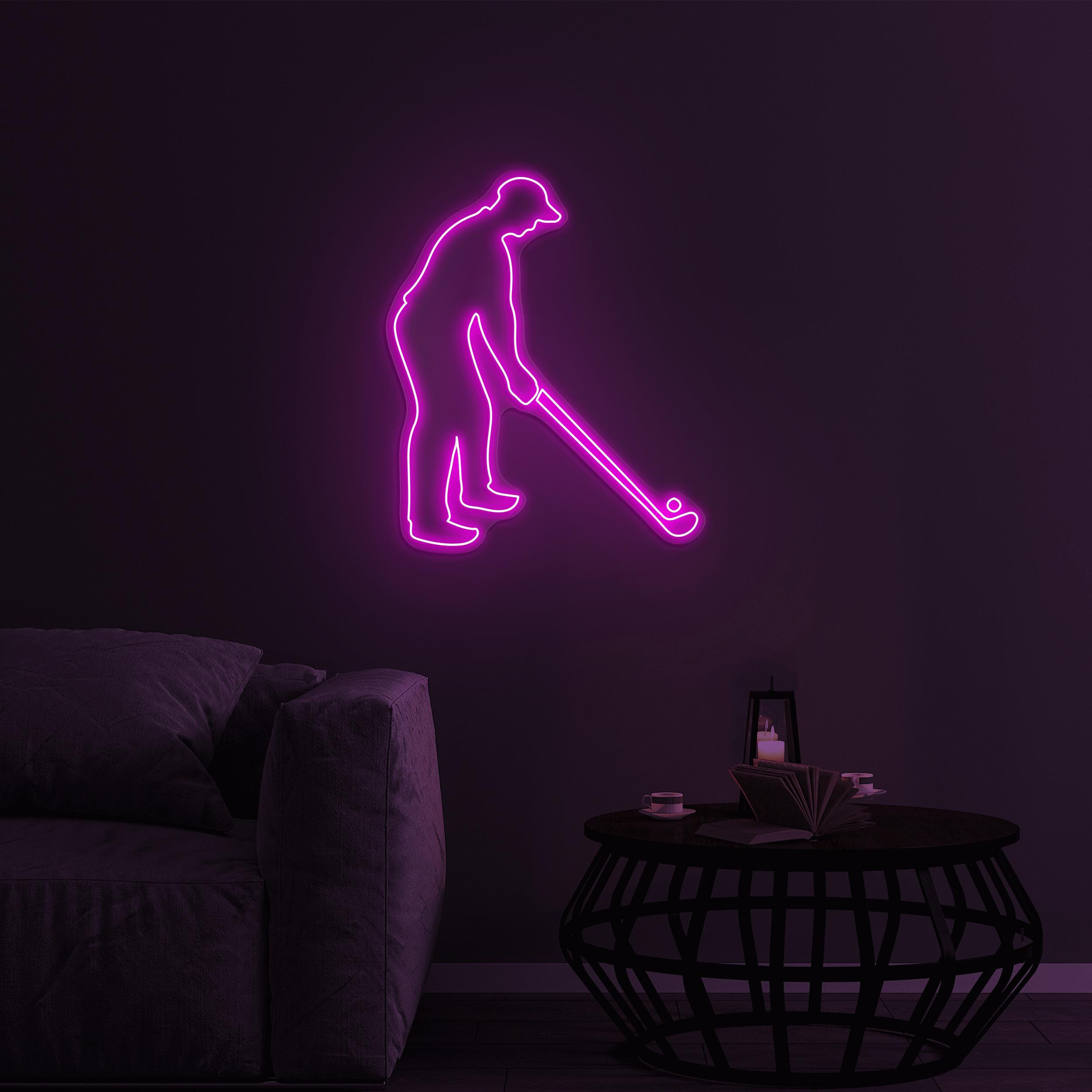 Golf Player Neon Sign, Golfer LED Light, Golf Player LED Wall Art, Golf Club Neon Sign, Sports Shop Wall Decor, Home & Game Room Wall Art