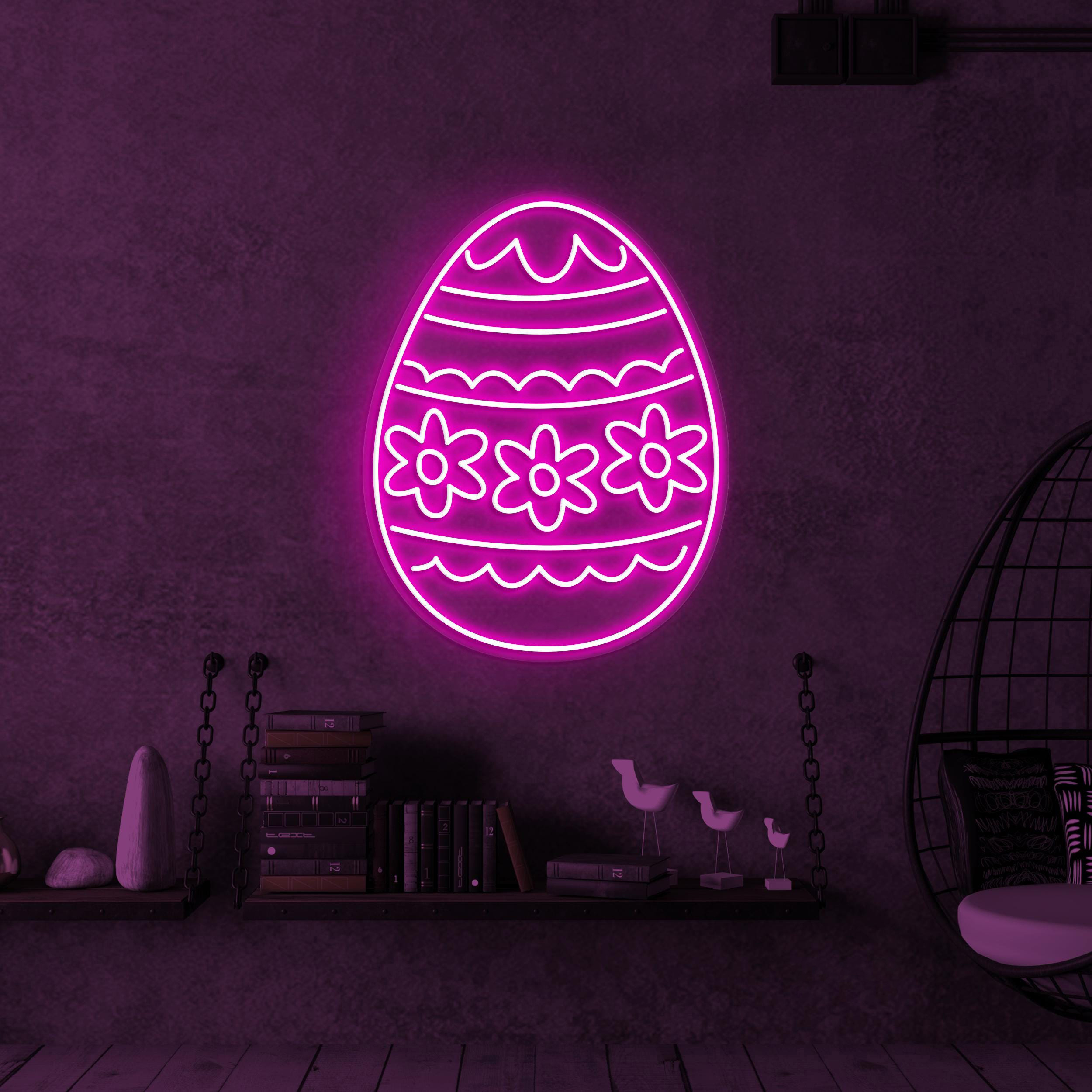 Easter Egg Neon Sign, Easter Egg LED Light, Kids Room Wall Decor, Gifts for Baby Neon Sign, Personalized Egg Sign, Colorful Egg Wall Art