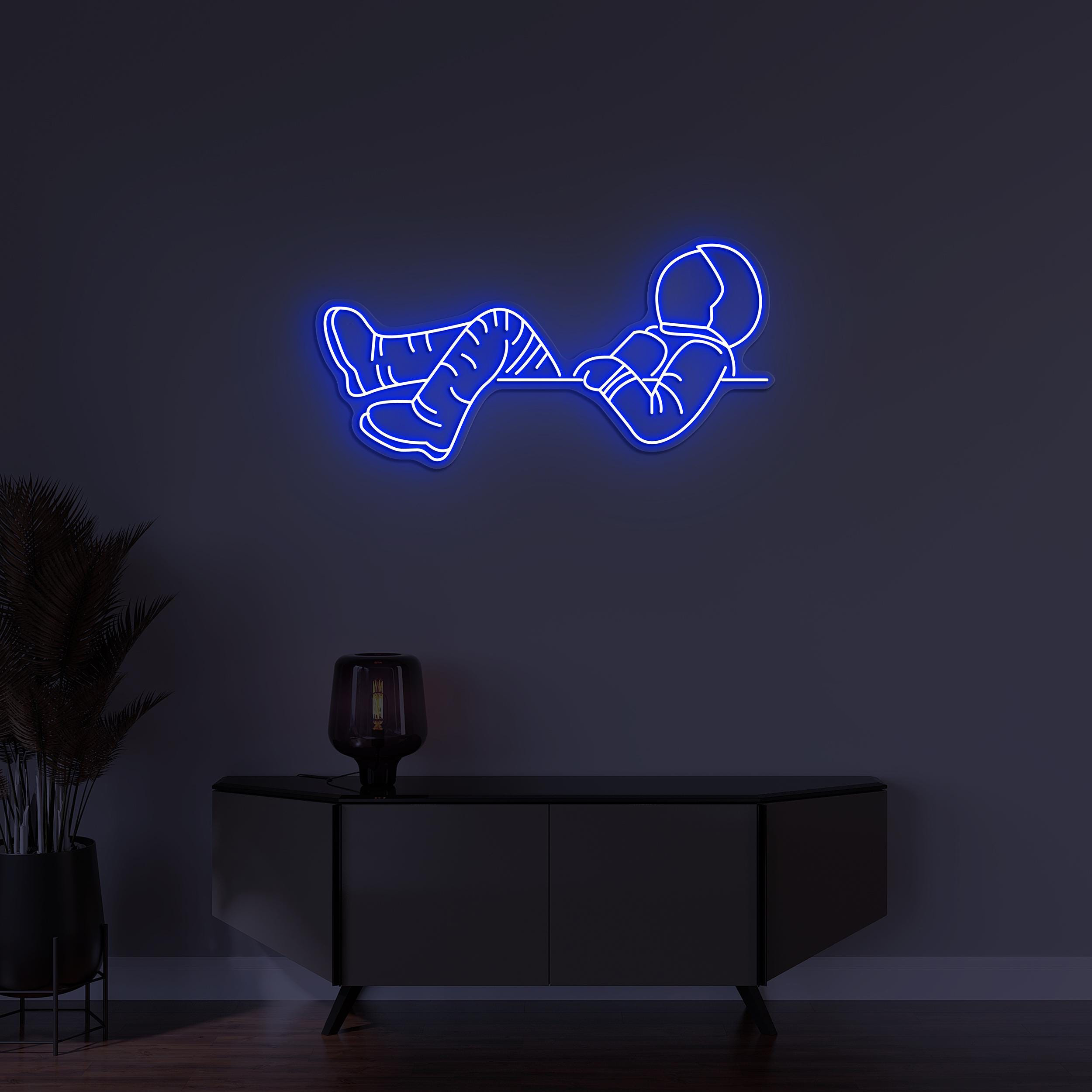 Astronaut Neon Sign, Lazy Astronaut LED Light, Lazy Spaceman Wall Decor, Custom Neon Sign, Home Wall Art, Game Room Decor, Kid Room Wall Art