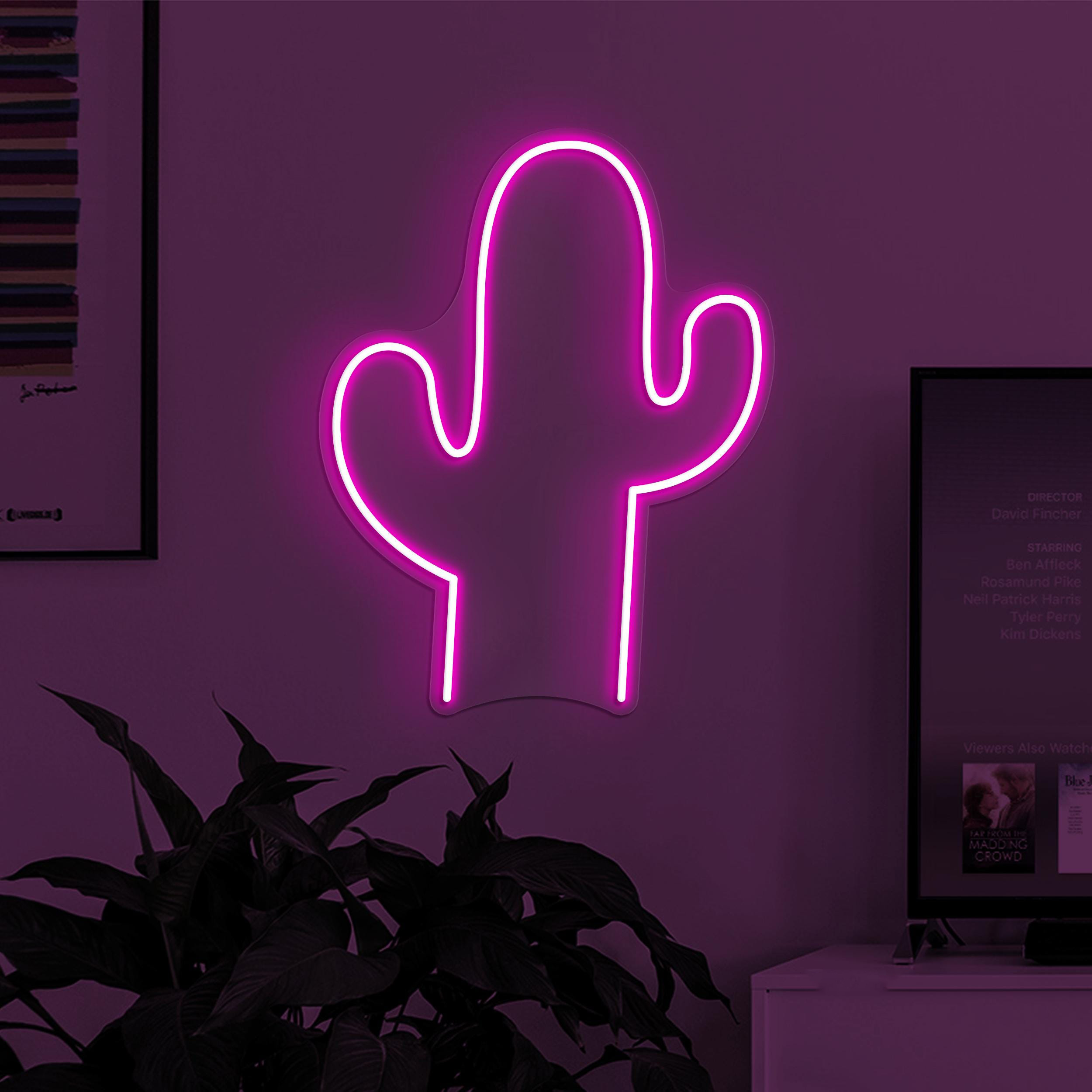 Cactus Neon Sign, Cactus LED Sign, Desert Vibes Wall Art, Prickly Wall Decor, Home Neon Sign, Plant Shop Neon Sign, Desert Neon Led Light