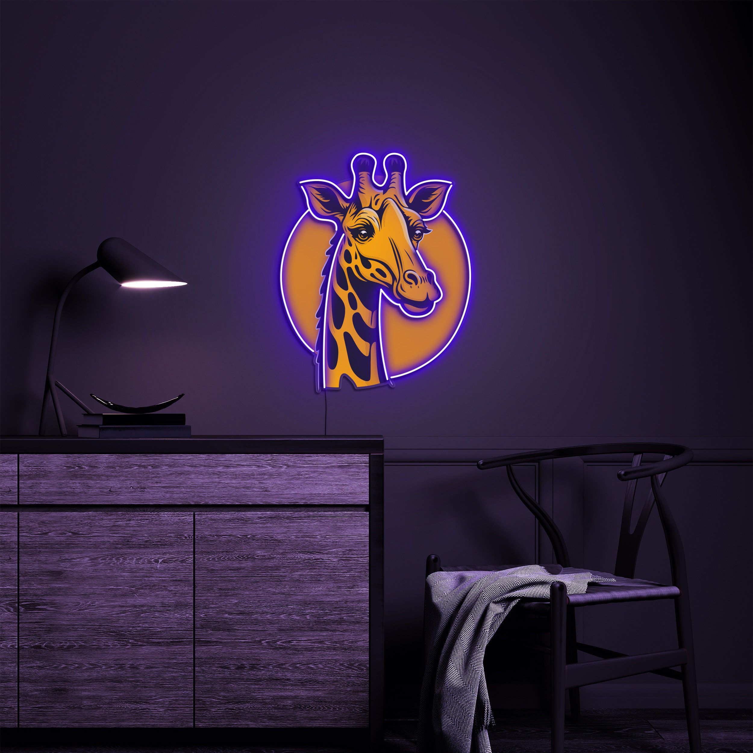 Giraffe Neon Sign, LED Giraffe Light for Kids Room Decor, Giraffe LED Neon Sign, Cute Giraffe Decor,Gift Idea for Children's Room or Nursery