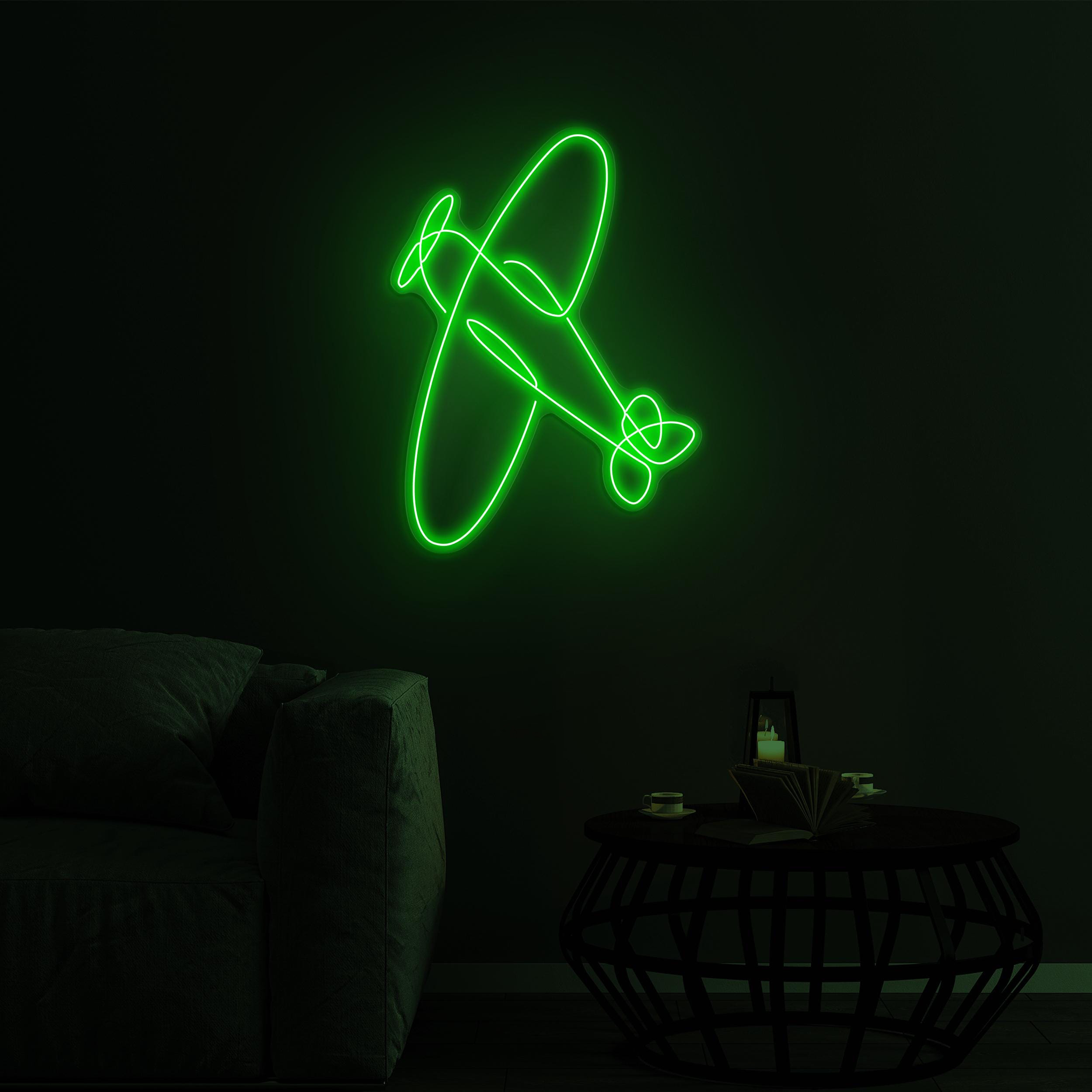 Airplane Neon Sign, Aircraft LED Light, Airplane LED Neon Art, Kids Room Decor, Take Off Neon, Flying High Sign, Travel Agency Led Wall Art