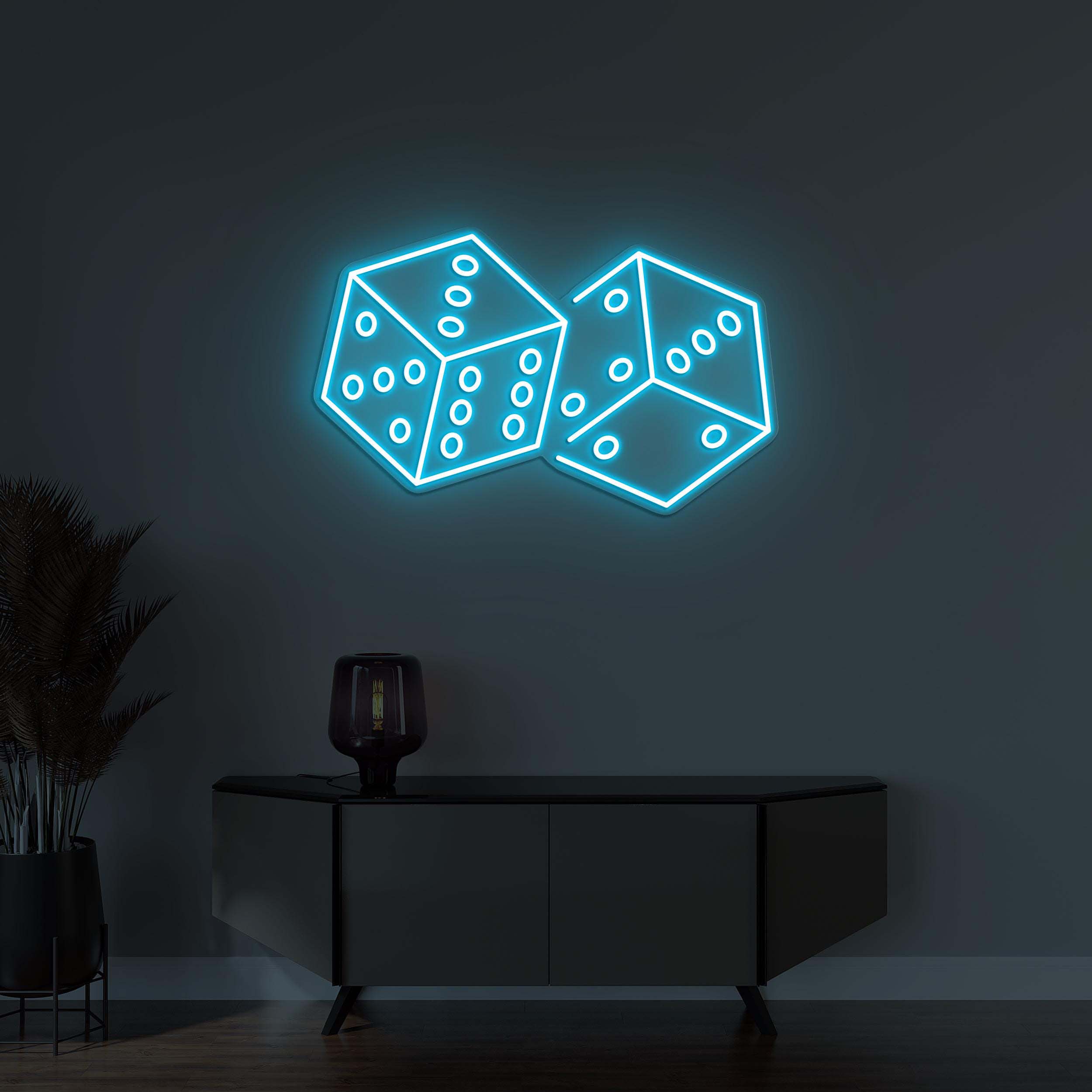 Dice Neon Sign, Dice LED Light, Ludo Dice Wall Decor, Game Room Wall Art, Custom Neon Sign, Ludo Wall Decor, Ludo Lover Gift, Home Wall Art