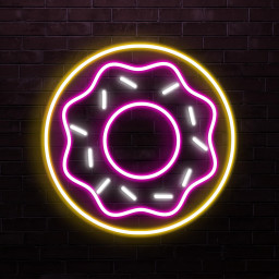 Donut Neon Sign, Donut LED Light, Donut Cafe Wall Decor, Yummy Donut Wall Art, Home Wall Light, Cafe and bar Neon Light, Kitchen Wall Decor