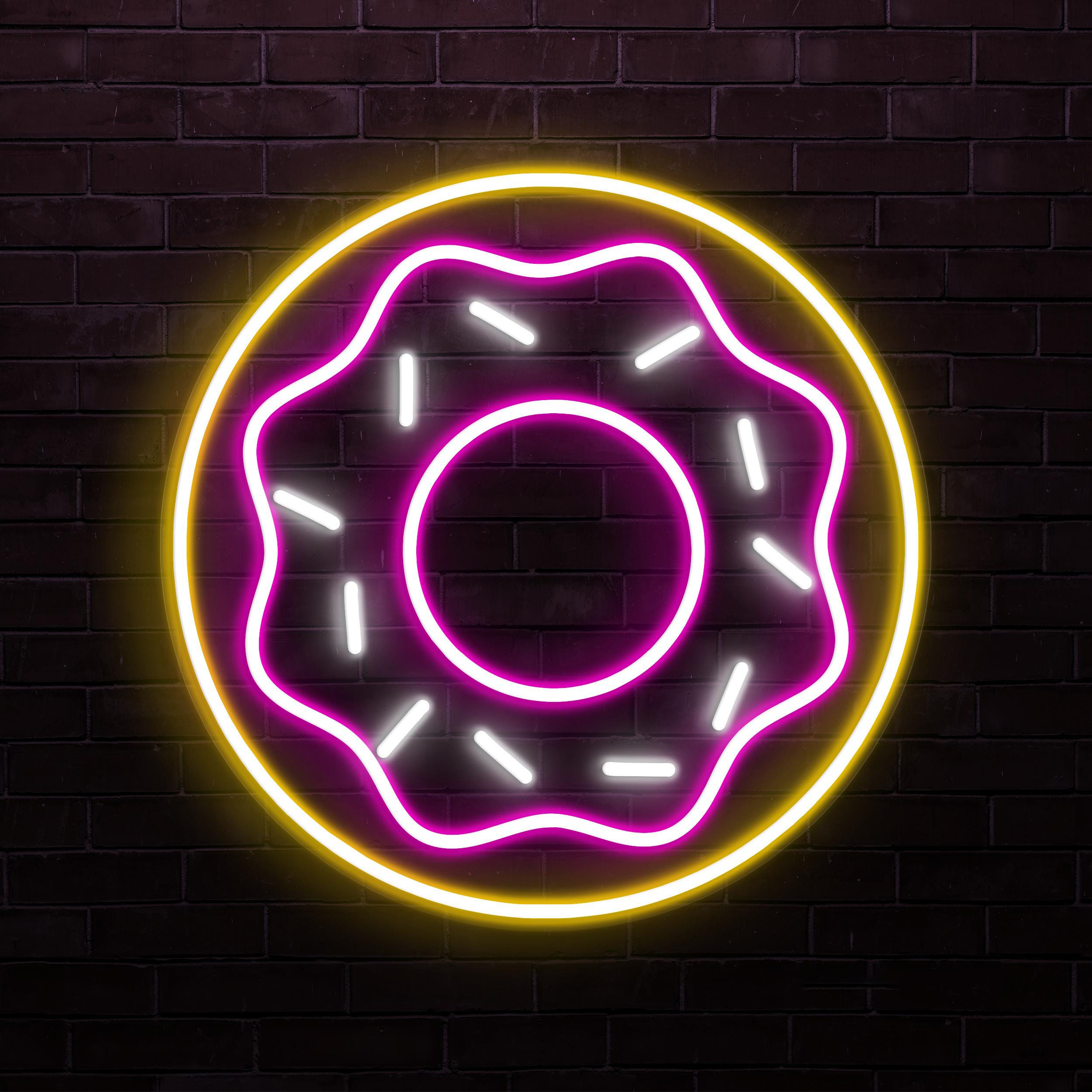 Donut Neon Sign, Donut LED Light, Donut Cafe Wall Decor, Yummy Donut Wall Art, Home Wall Light, Cafe and bar Neon Light, Kitchen Wall Decor