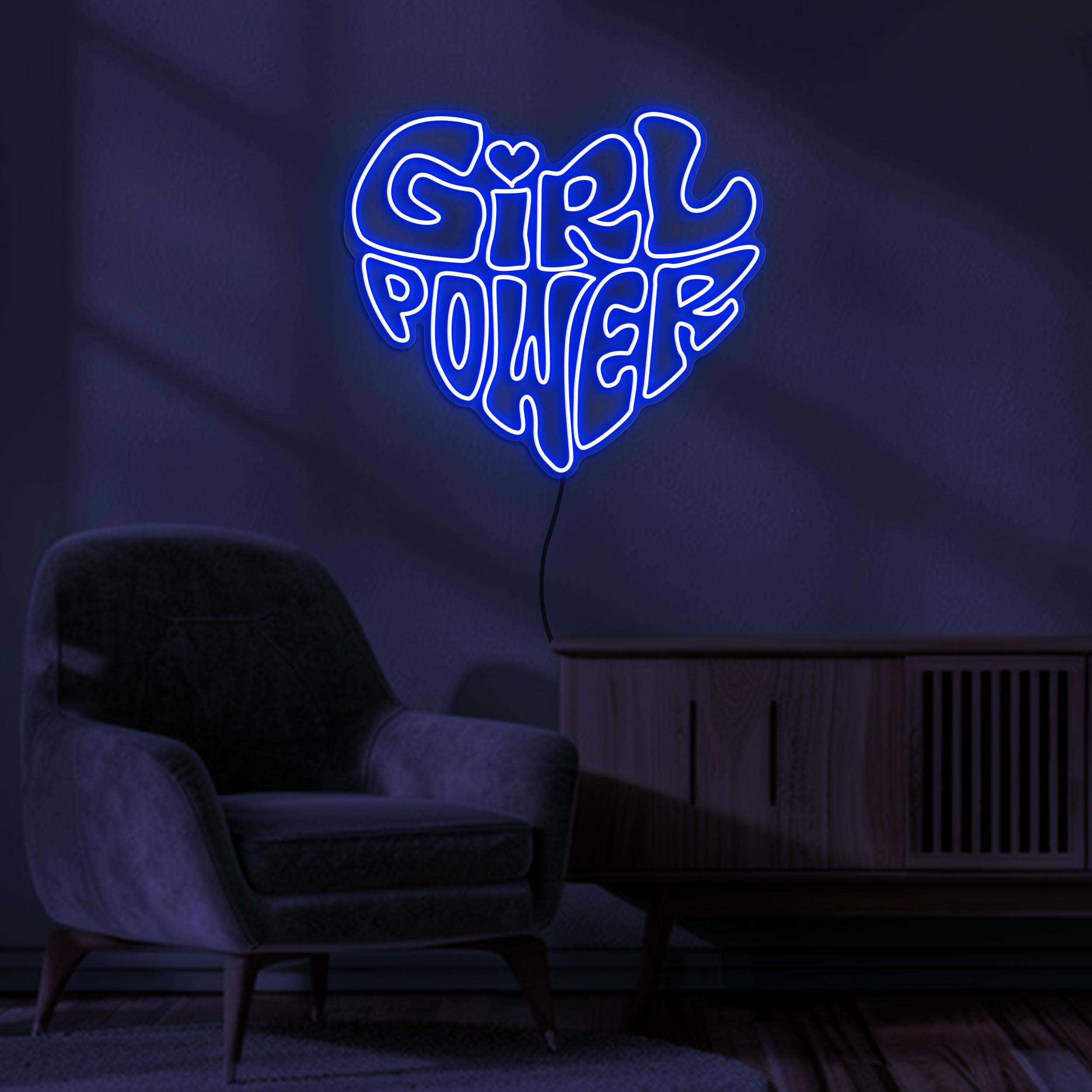 Girl Power Neon Sign, Girl Power LED Naeon Art, Girl Power LED Light, Girls Room Decor, Girl Power Art, Girls Gym Decor, Custom Neon Sign