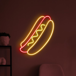 Hot Dog Neon Sign, Hot Dog LED Light, Fast Food Wall Decor, Fast Food Restaurants Wall Art, Hot Dog Shop Sign, Kitchen Decor, Hot Dog Lover