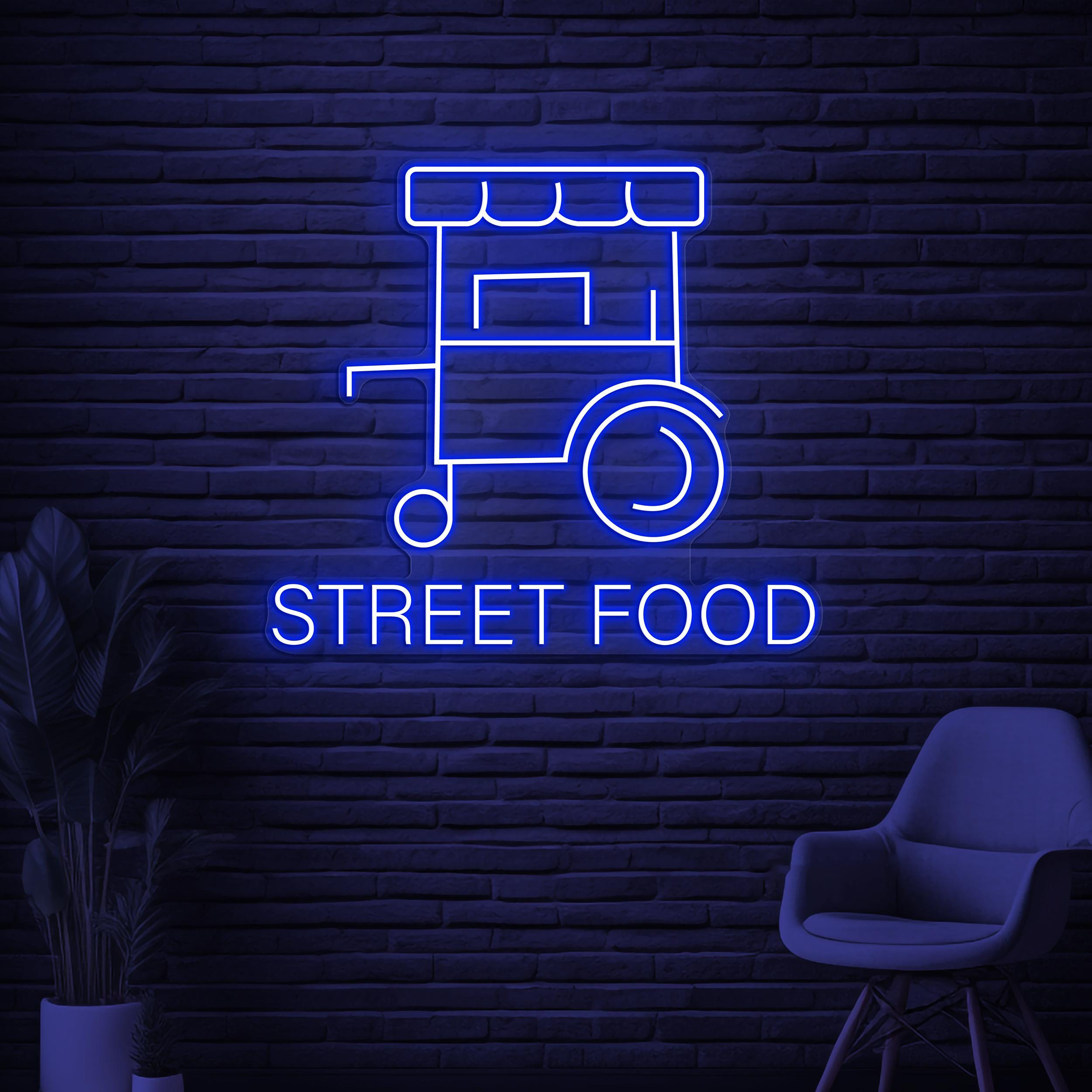 Street Food Neon Sign, In the Mood for Street Food Light, Street Food Restaurant Decoration, Custom Neon Sign, Fast Food Restaurant Wall Art