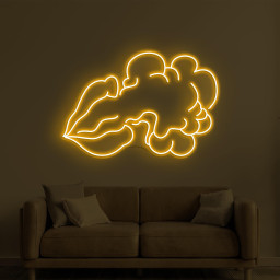 Smoking Lips Neon Sign, Smoking Lips LED Light, Smoking Room Wall Decor, Smoke Shop Wall Art, Lips Neon Sign, Girl Room Led Light, Bar decor