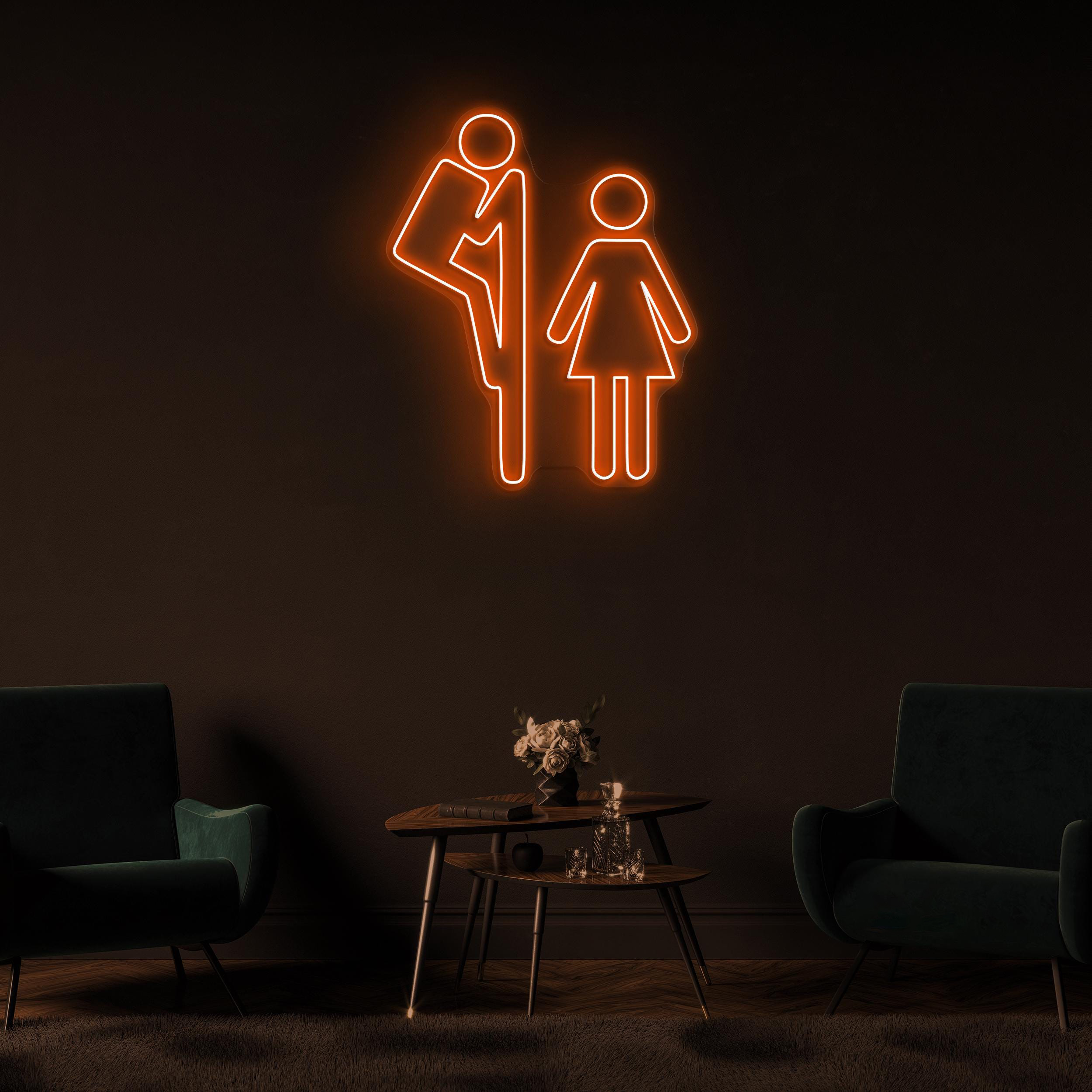 Man and Women Neon Sign, Man & Women LED Light, Toilet Wall Decor, Bathroom Wall Art, Toilet Logo LED Light, Restroom Neon Art, Led Sign