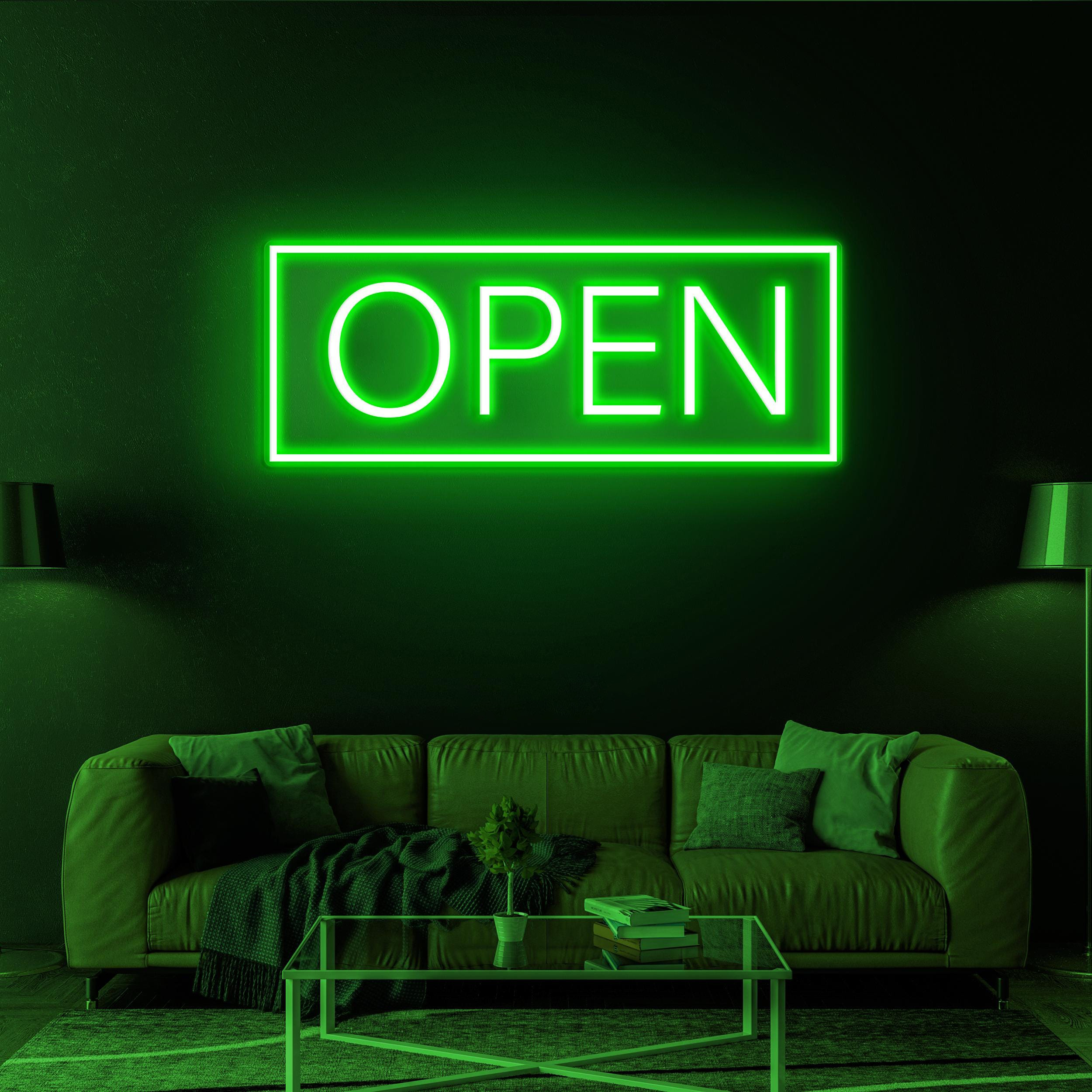 Open Neon Sign, Open Neon LED Light, Open LED Neon Art, Custom Open Sign, Hanging Open Sign, Opening Sign, Decor for Cafe, Bar, Shops, Gift