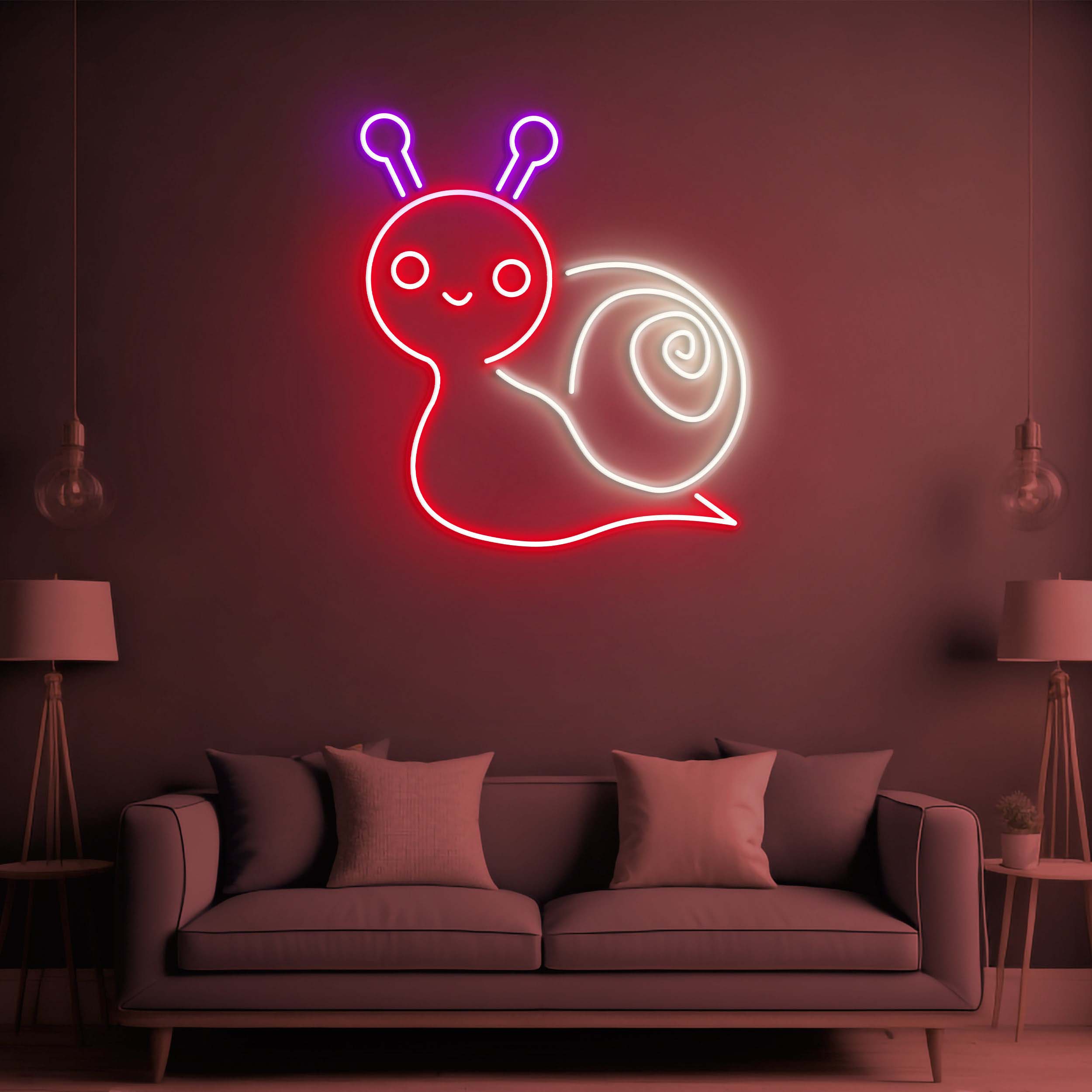 Snail Neon Sign, Cute Snail LED Neon Light, Snail Neon Art, Snail Wall Decor for Bedroom and Game Room, Snail for Wall Decoration and Gifts