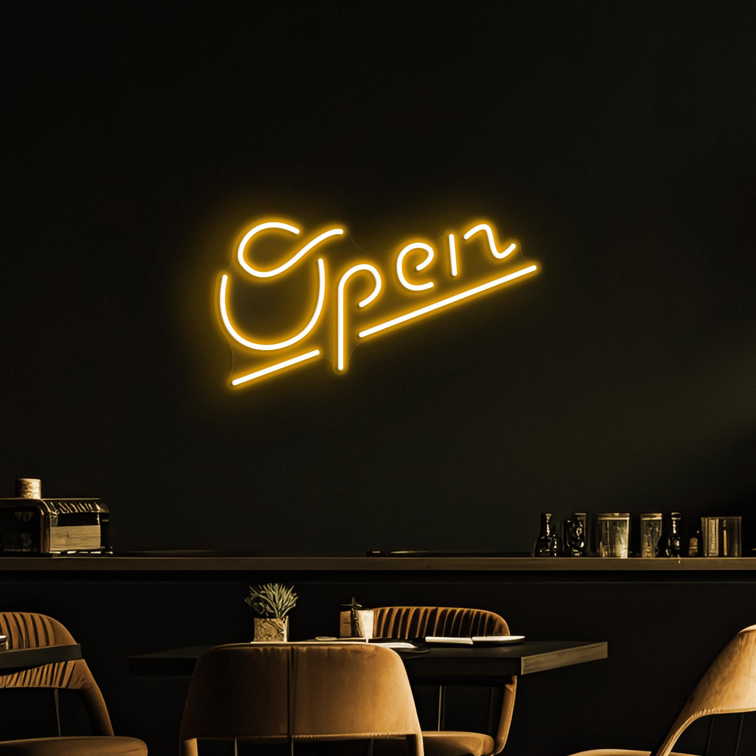 Open Neon Sign, Open LED Light, Business Hours Wall Decor, Club, Bar Pub, Cafe and Store Wall Art, Open Display Neon Sign, Led Wall Light