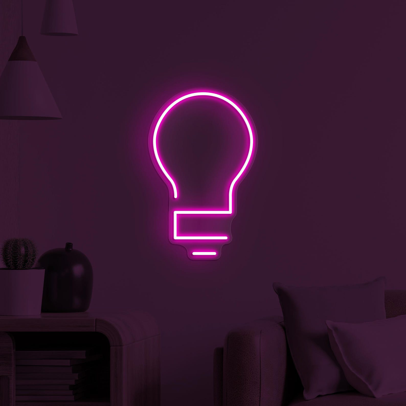 Bulb Neon Sign, Bulb LED Light, Light Bulb Wall Art, Cafe and Bar Wall Decor, Home Neon Light, Party Wall Decor, Led Neon Sign, Gift Idea