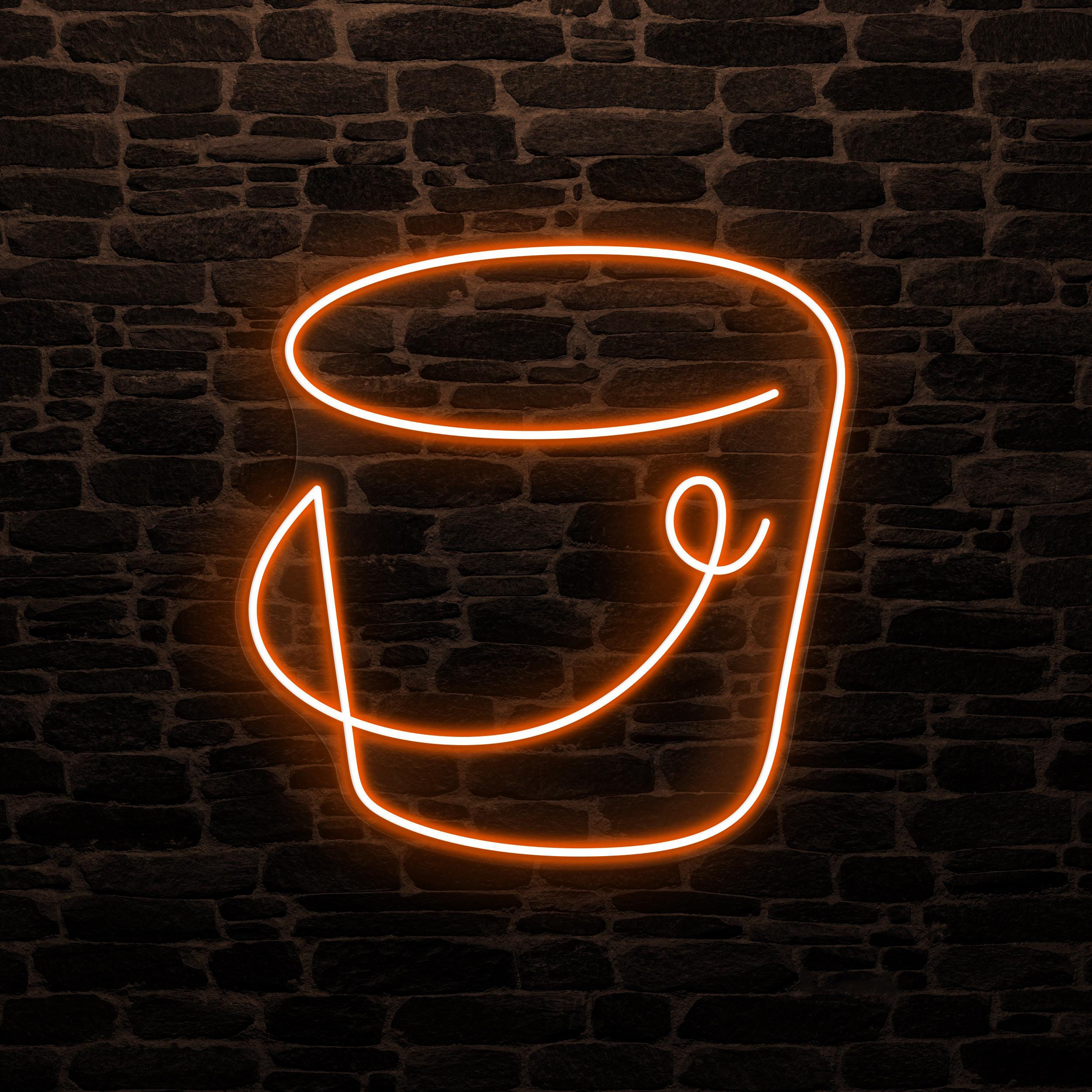 Bucket Neon Sign, Bucket LED Light, Seaside Wall Art, Home Wall Decor, Personalized Neon Sign, Crockery Shop Neon Light, Bathroom Wall Art