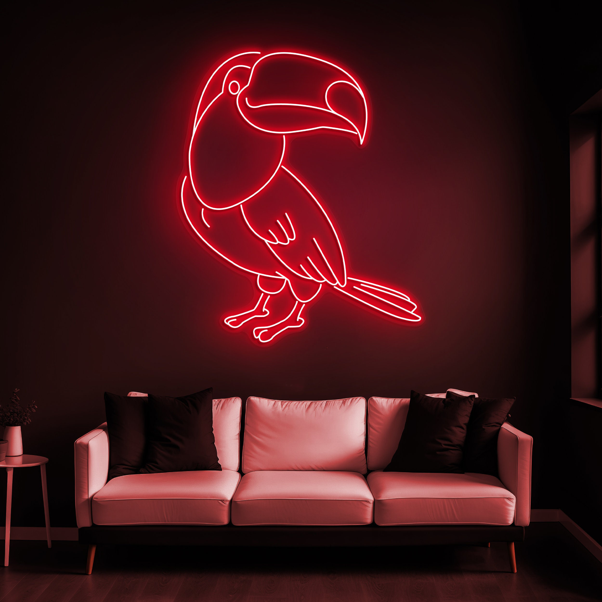 Toucan Bird Neon Sign, Exotic Animal LED Light for Home Decor, Custom Toucan Neon Art, Kids Room Decor, Gift Idea, Wall Hanging Neon Light