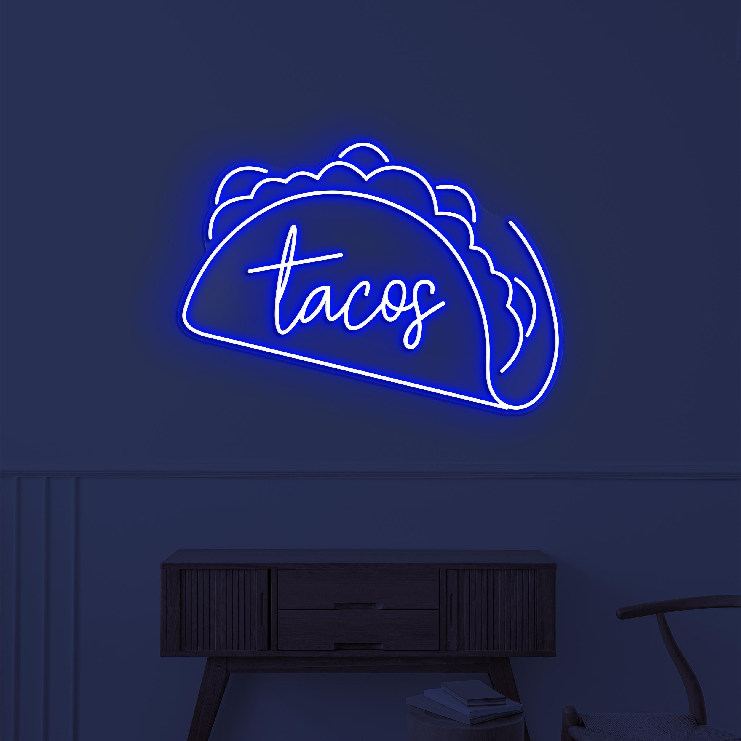 Tacos Neon Sign, Tacos LED Light, Mexican Food Wall Decor, Cafe Neon Wall Art, Restaurant Neon Sign, Custom Neon Sign, Kitchen Wall Decor