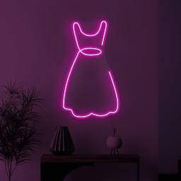 Dress Neon Sign, Dress LED Light, Flowing Dress Wall Art, Boutique Wall Decor, Fashion Neon Light, Led Shop Neon Decor, Custom Cloth Sign