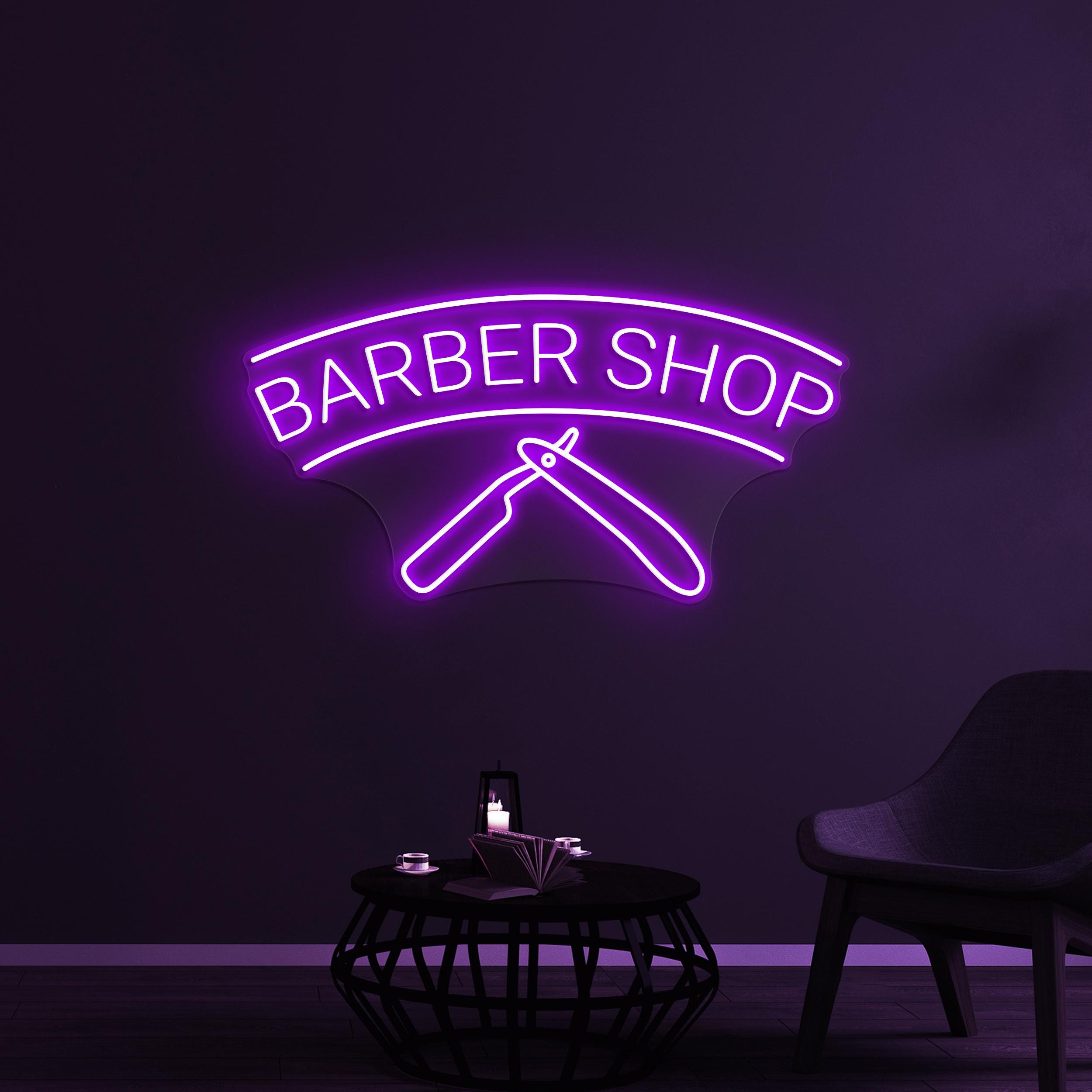 Barber Shop Neon Sign, Barber Shop LED Light, Barber Wall Decor, Hair Beauty Bar Sign, Haircut Neon Sign, Beauty Salon Wall Art, Shop Sign
