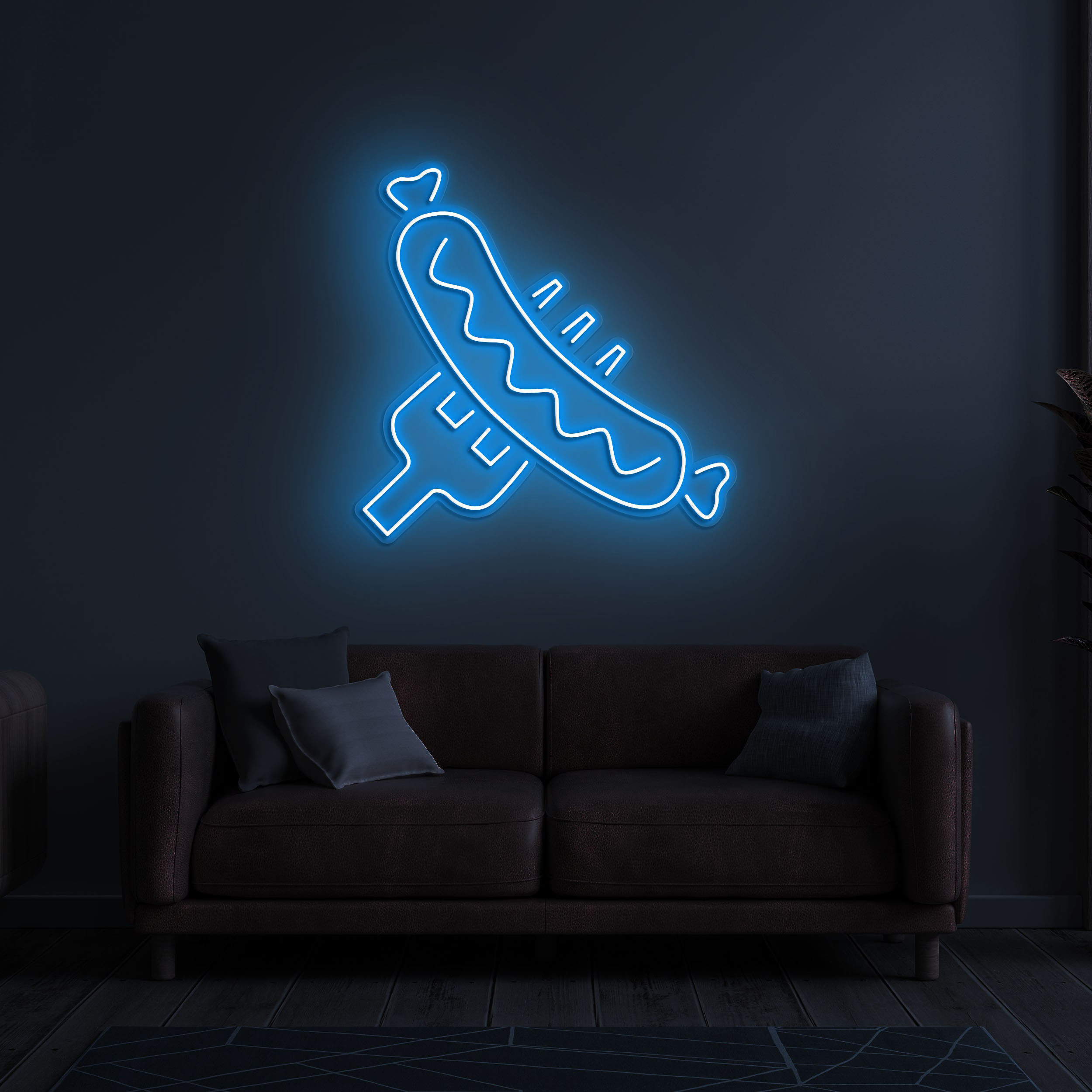 Hotdog Neon Sign, LED Light for Hotdog Fans, Wall Decor for Restaurant or Kitchen, Neon Lights for Hotdog Shop, Birthday Party Gift Wall Art