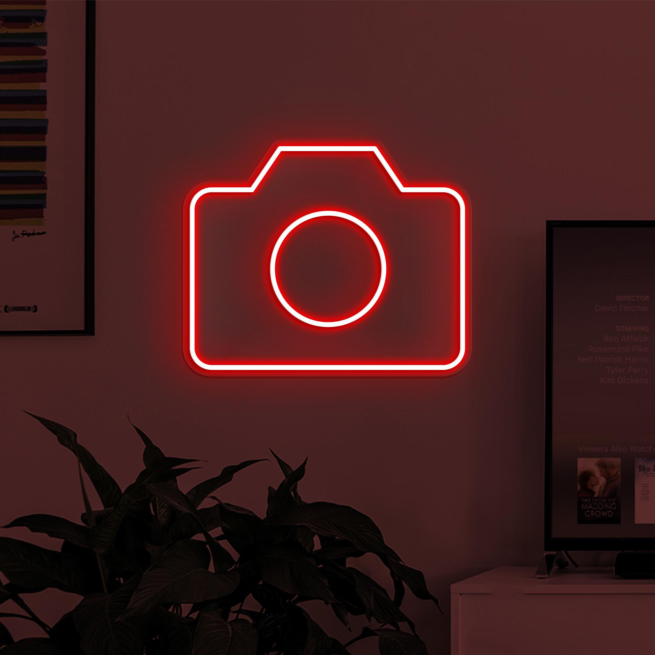 Camera Neon Sign, Camera LED Light, Photography Wall Art, Photo Studio Wall Decor, Kids Room Neon Light, Photographer Gift, Birthday Decor