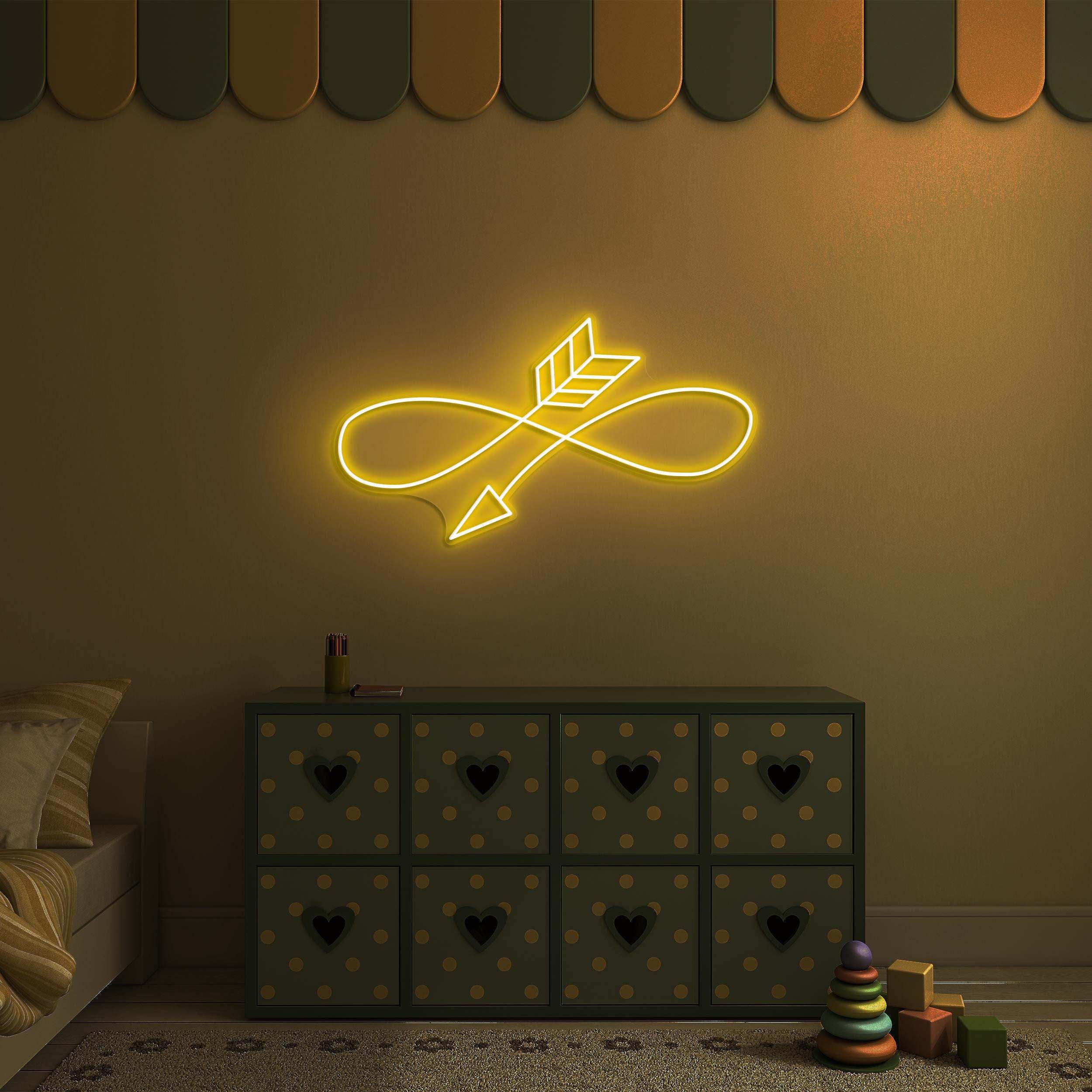 Arrow Neon Sign, Arrow LED Wall Light, Arrow Neon Art, Infinity Arrow LED Neon Art, Endless Love Sign, Home Wall Decor, Game Room Wall Art,