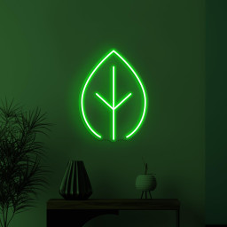 Leaf Neon Sign, Leaf LED Light, Home Wall Art, Gallery Wall Decor, Cafe and Bar Neon Light, Plant Nursery Neon Art, Custom Leaf Neon Sign