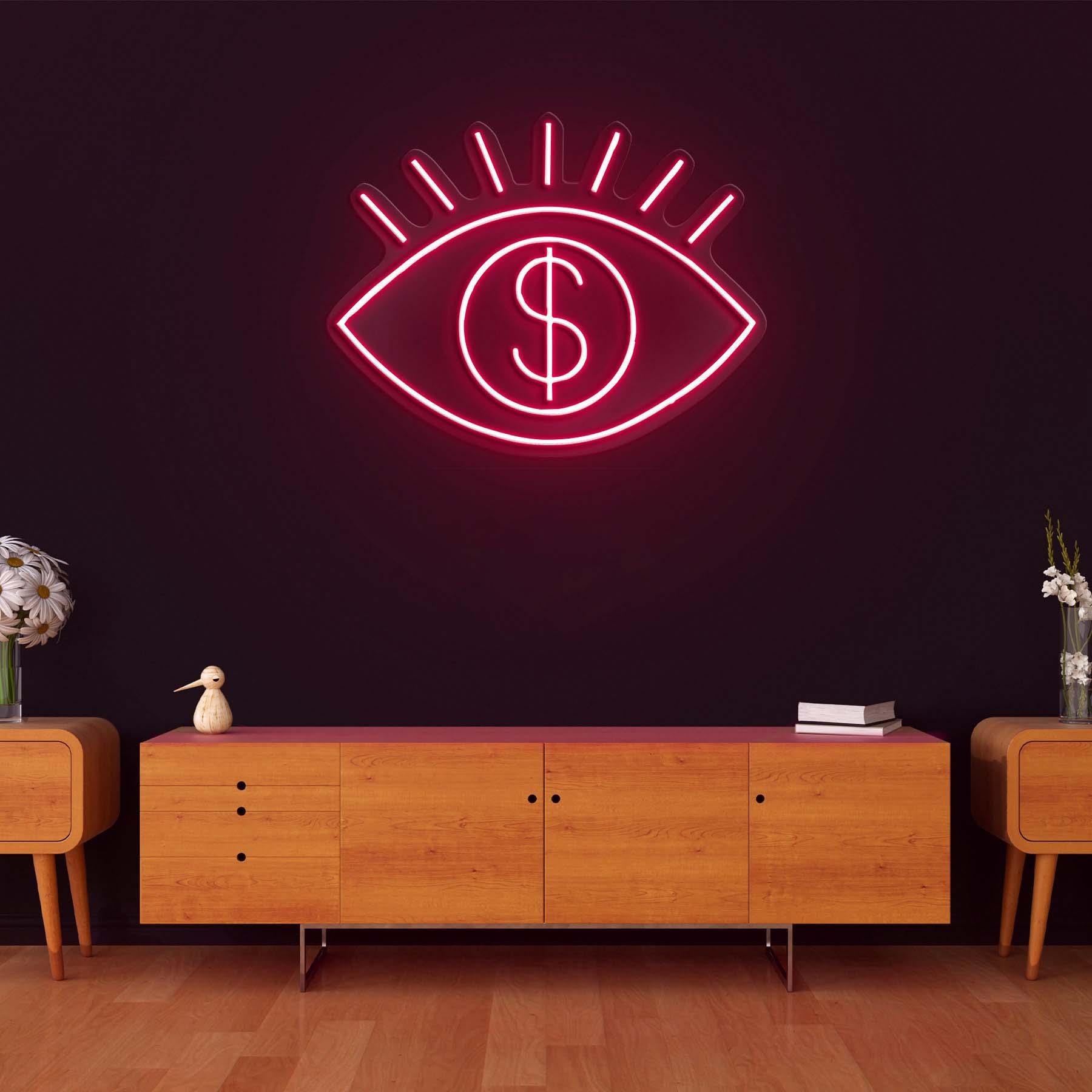 Eye Neon Sign, Evil Eye Neon Light, Eyeball Wall Decor, Spiritual Neon Sign, Anime Room Art, Eye Neon Sign for Bedroom, Party, or Bar, Gift